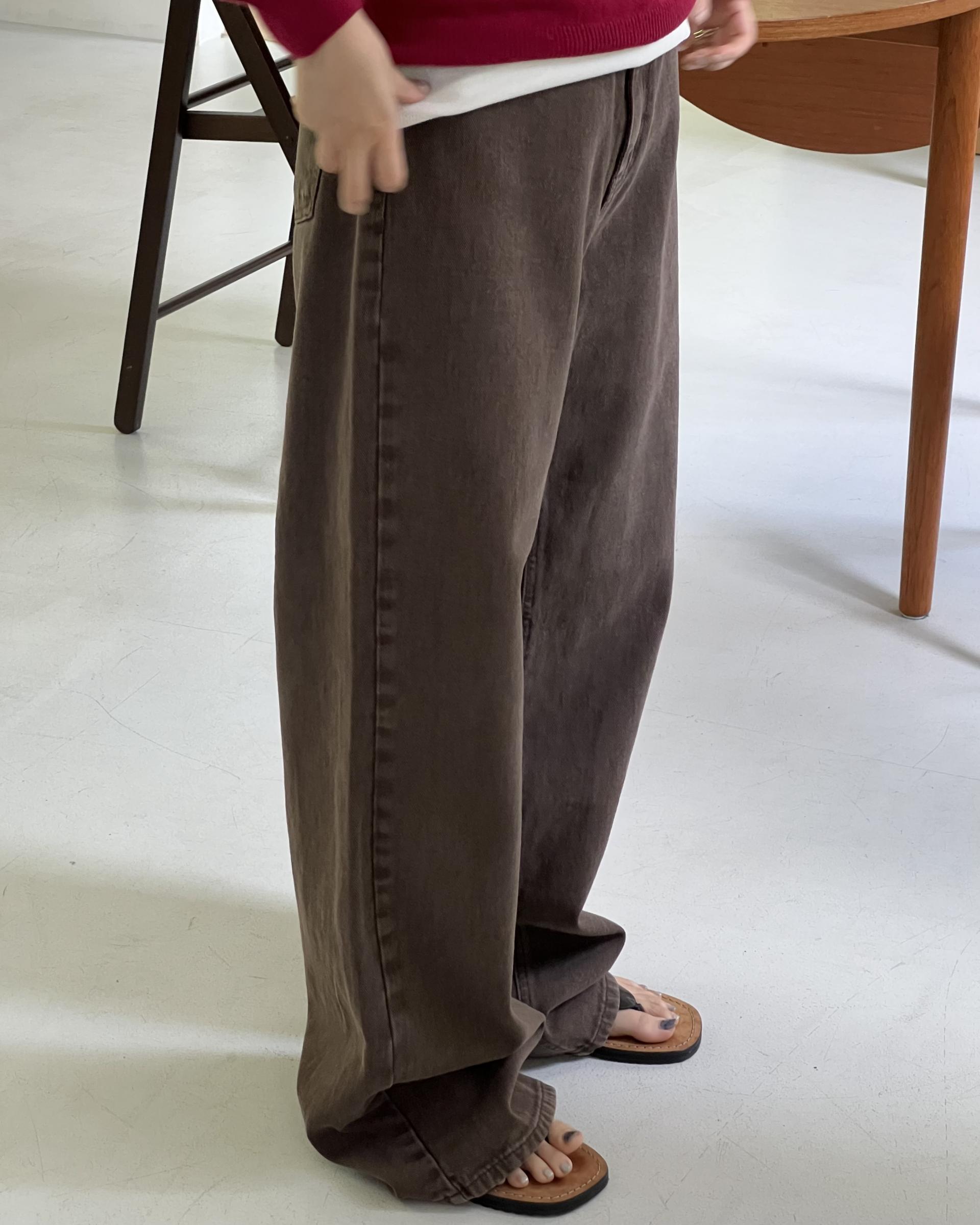 moon dying pants (brown/blue)