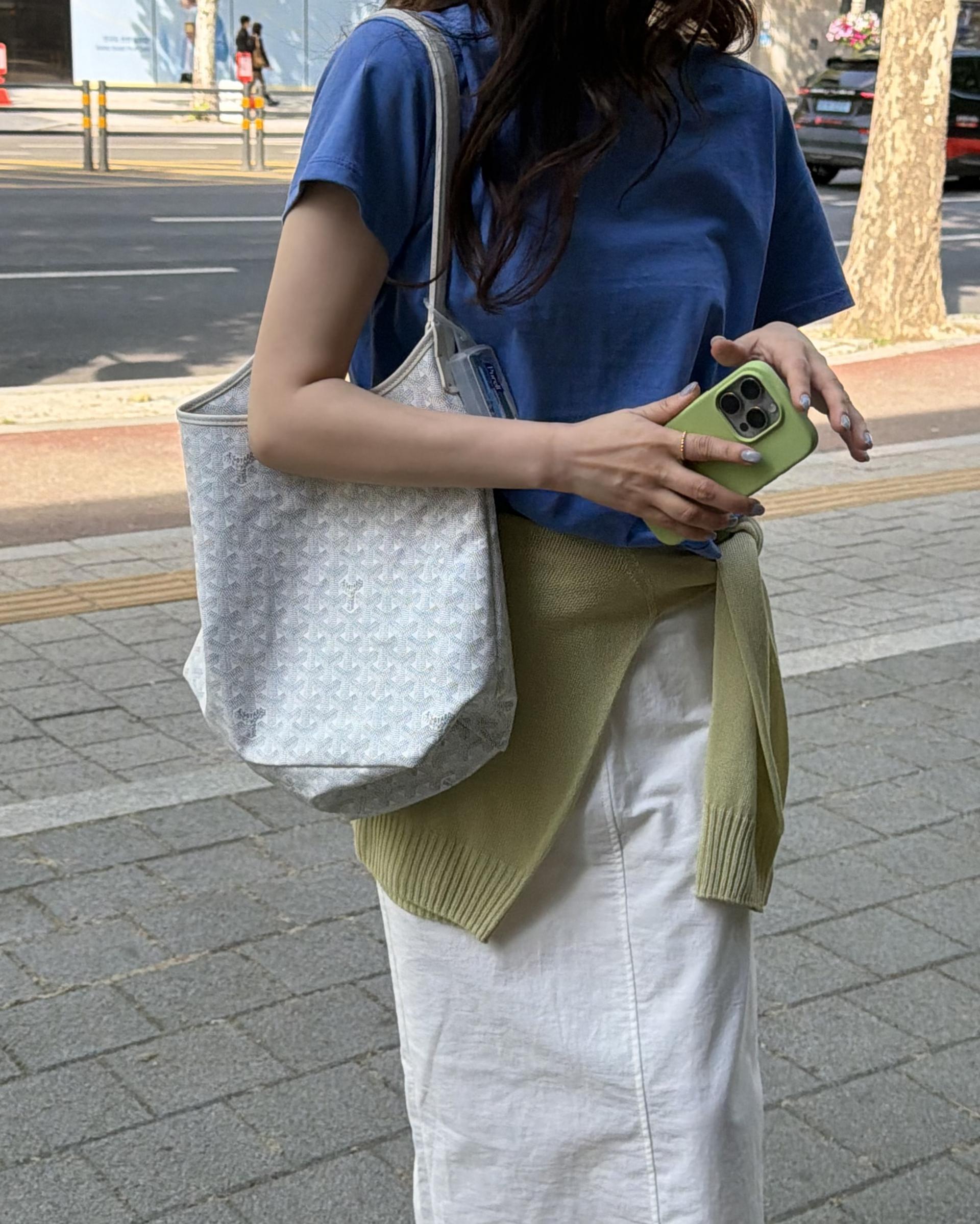 mile top (aqua blue/melange/white) 완