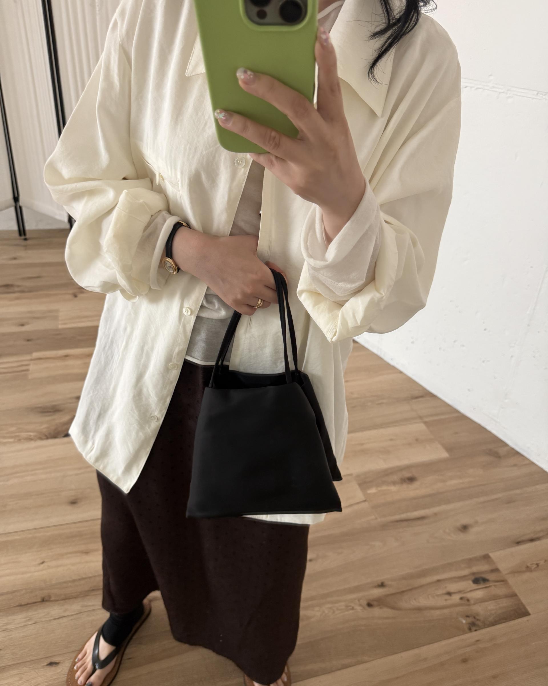 prim button blouse (brown/navy/cream) ์