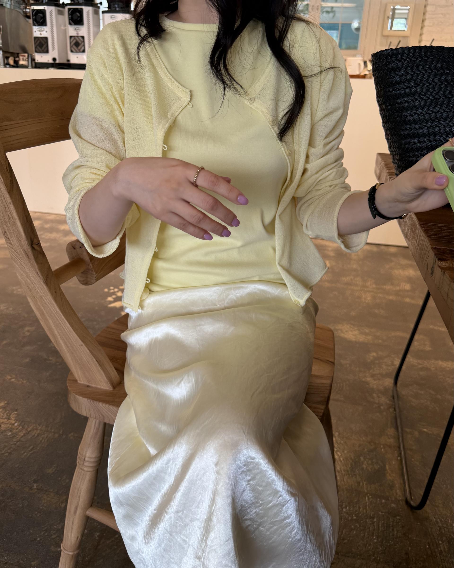 carol summer cardigan (lemon)