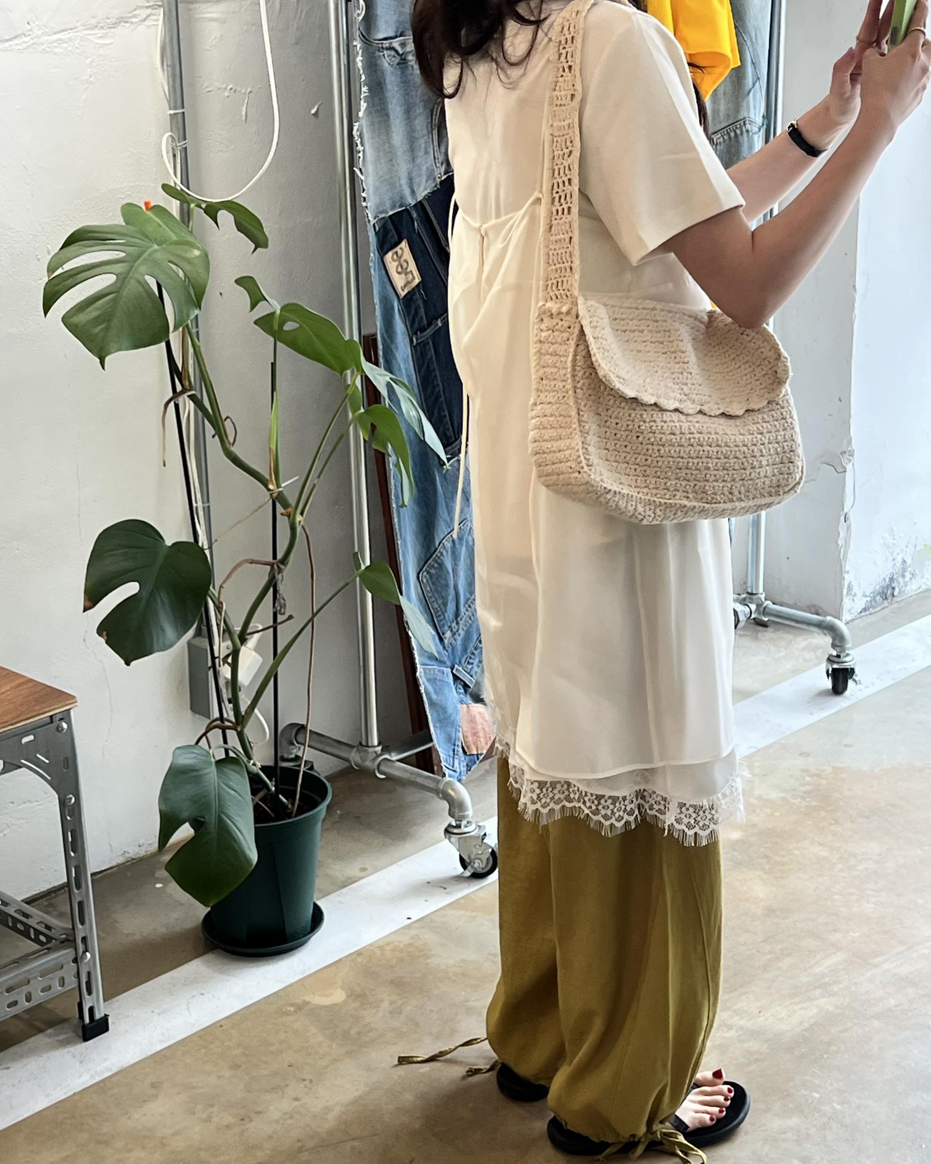 sheer layered dress (cream/dusty pink)