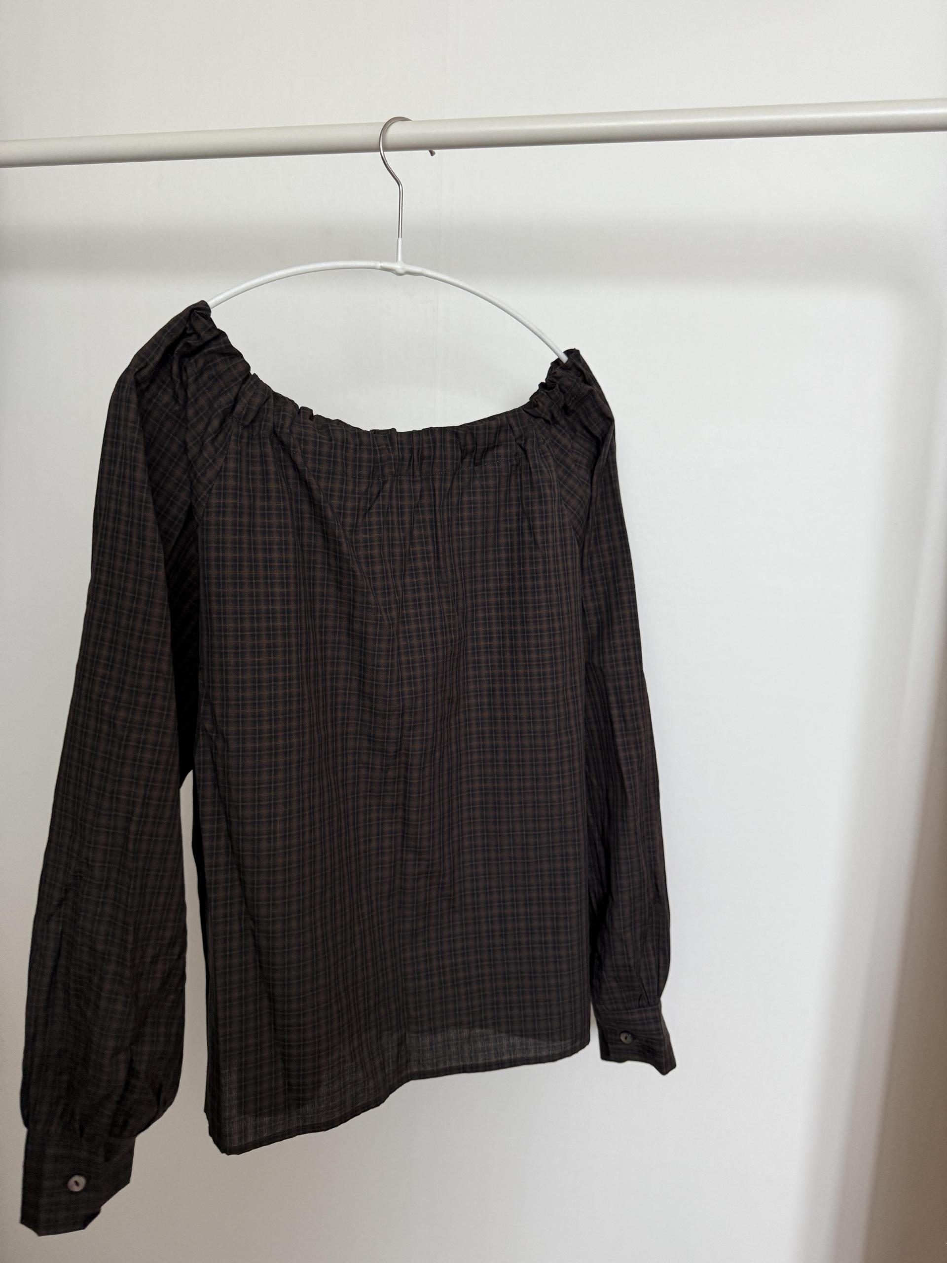 aman check blouse (brown)