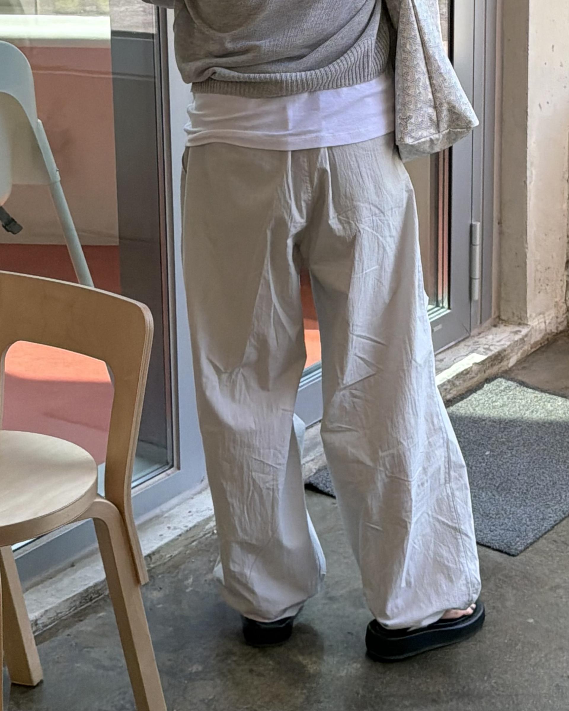 pampas string pants (pale grey)
