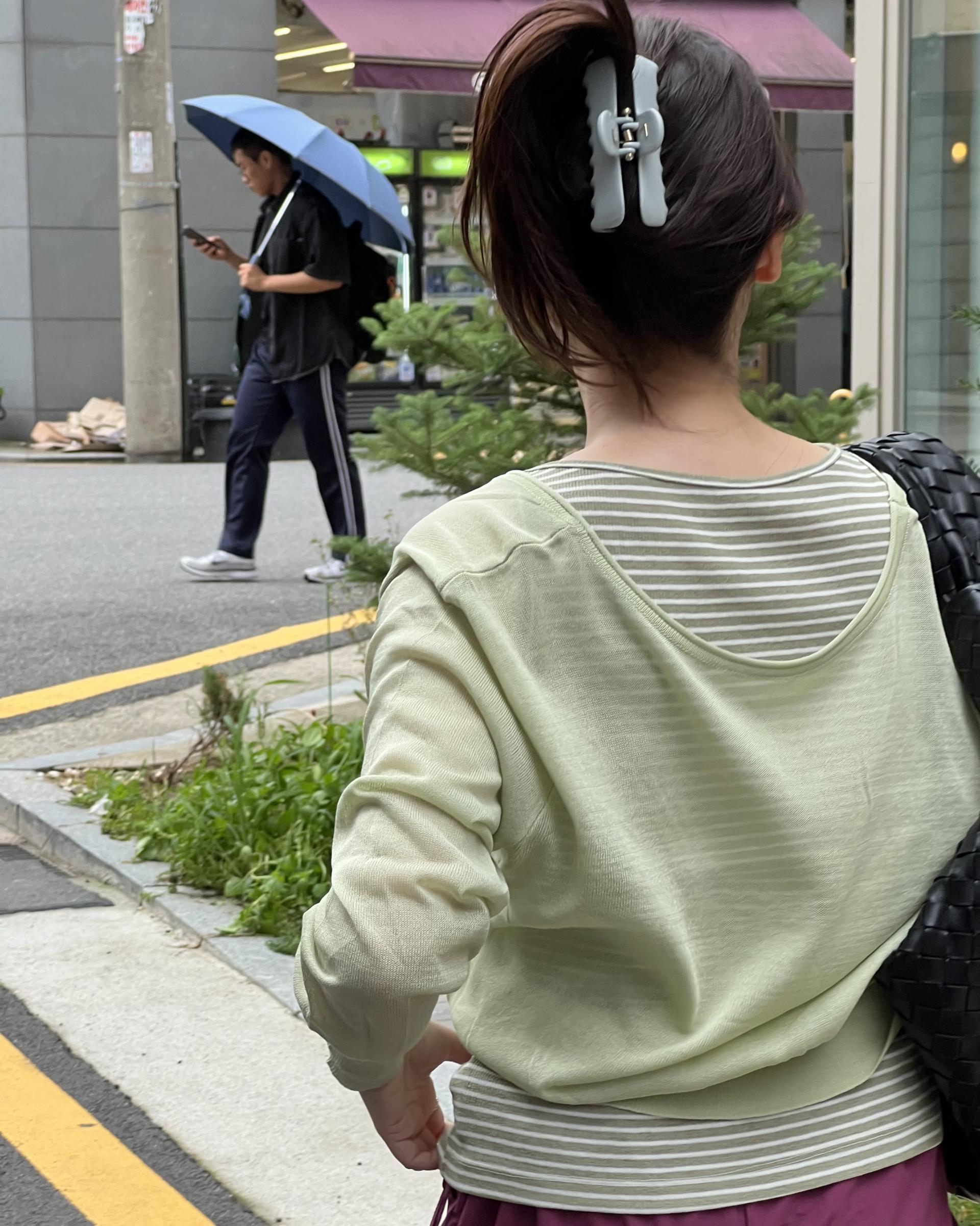 punch u-neck knit (mint/baby blue)소재