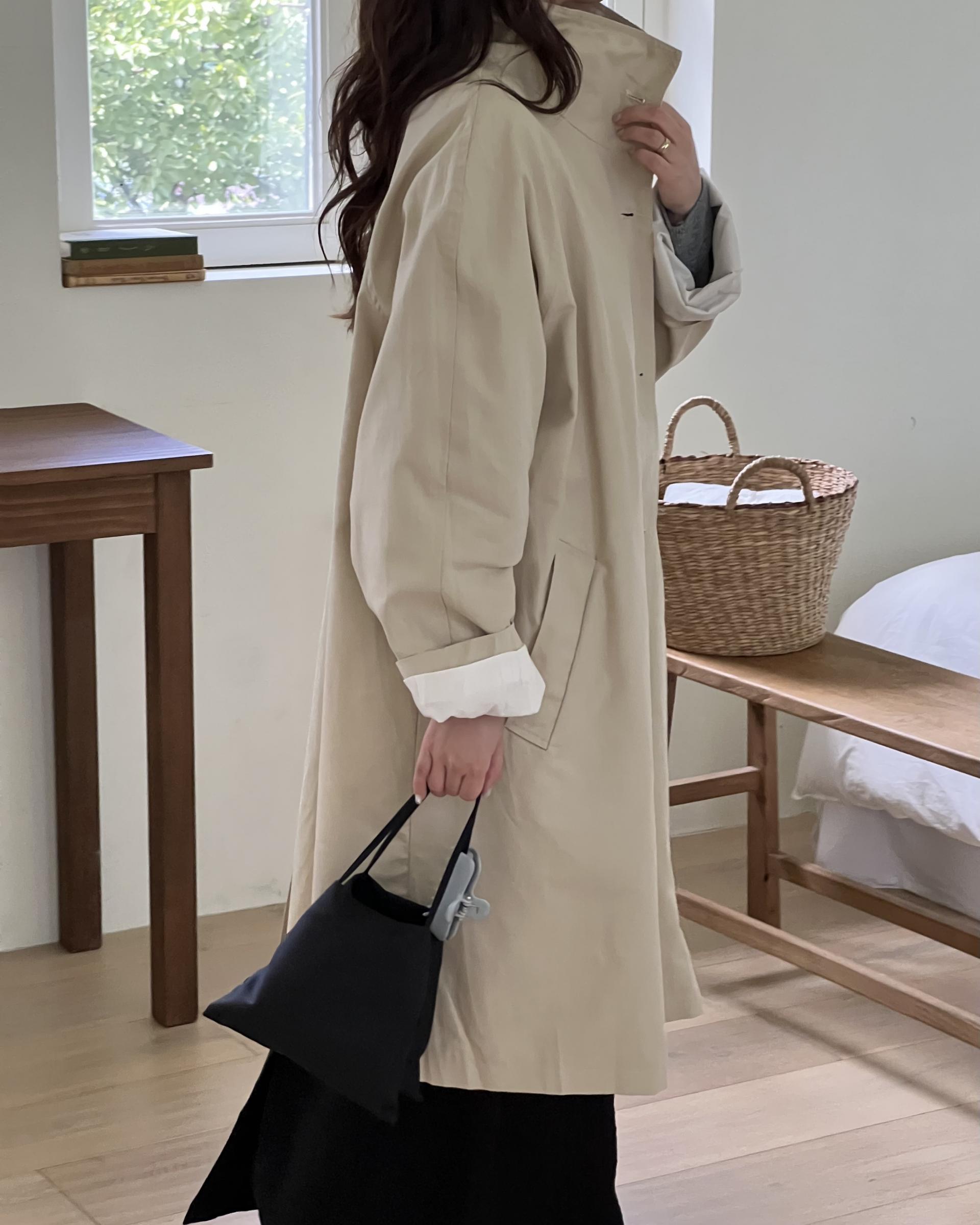 base wrinkle skirt (black/cream)