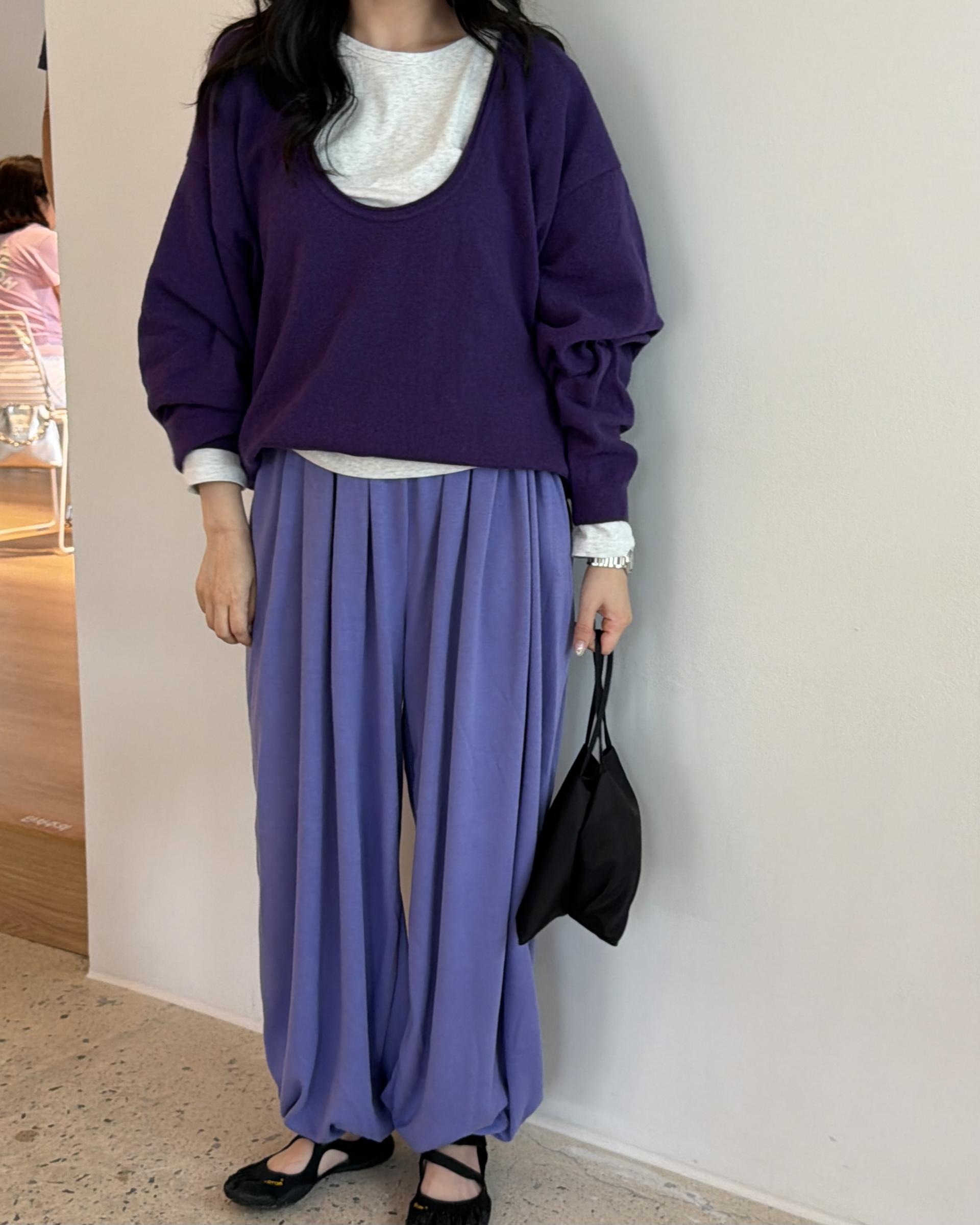 savanna harem pants (purple/charcoal/grey)