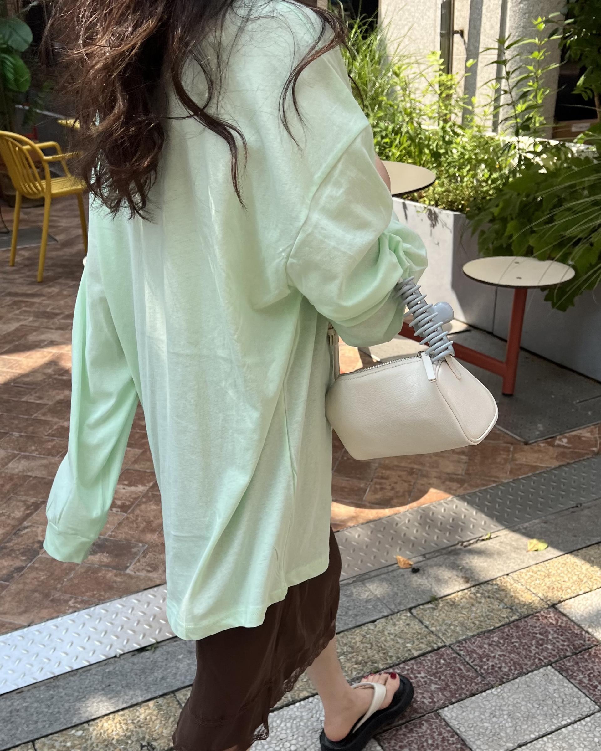 silk lace skirt (mint/brown)