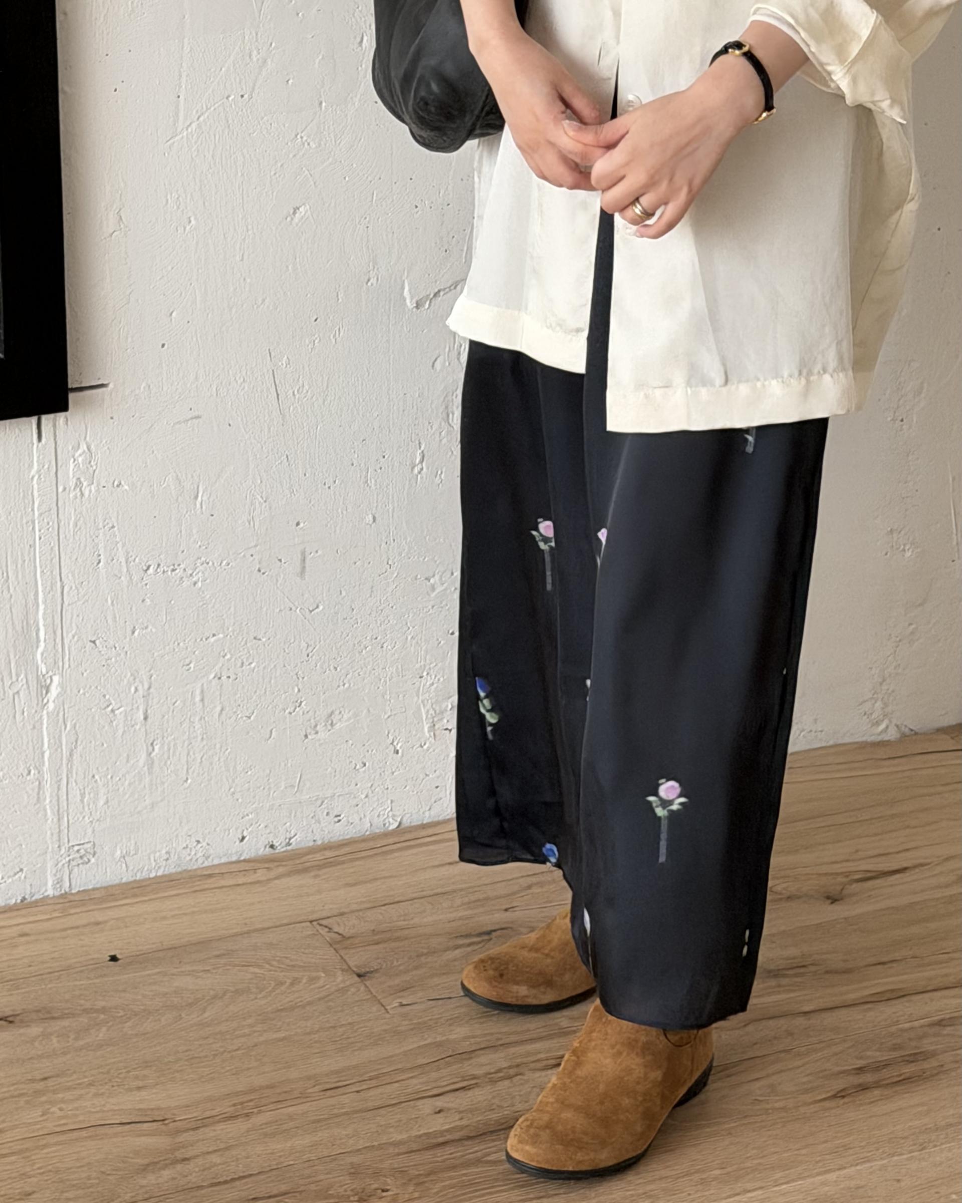 domingo flower skirt (sky blue)
