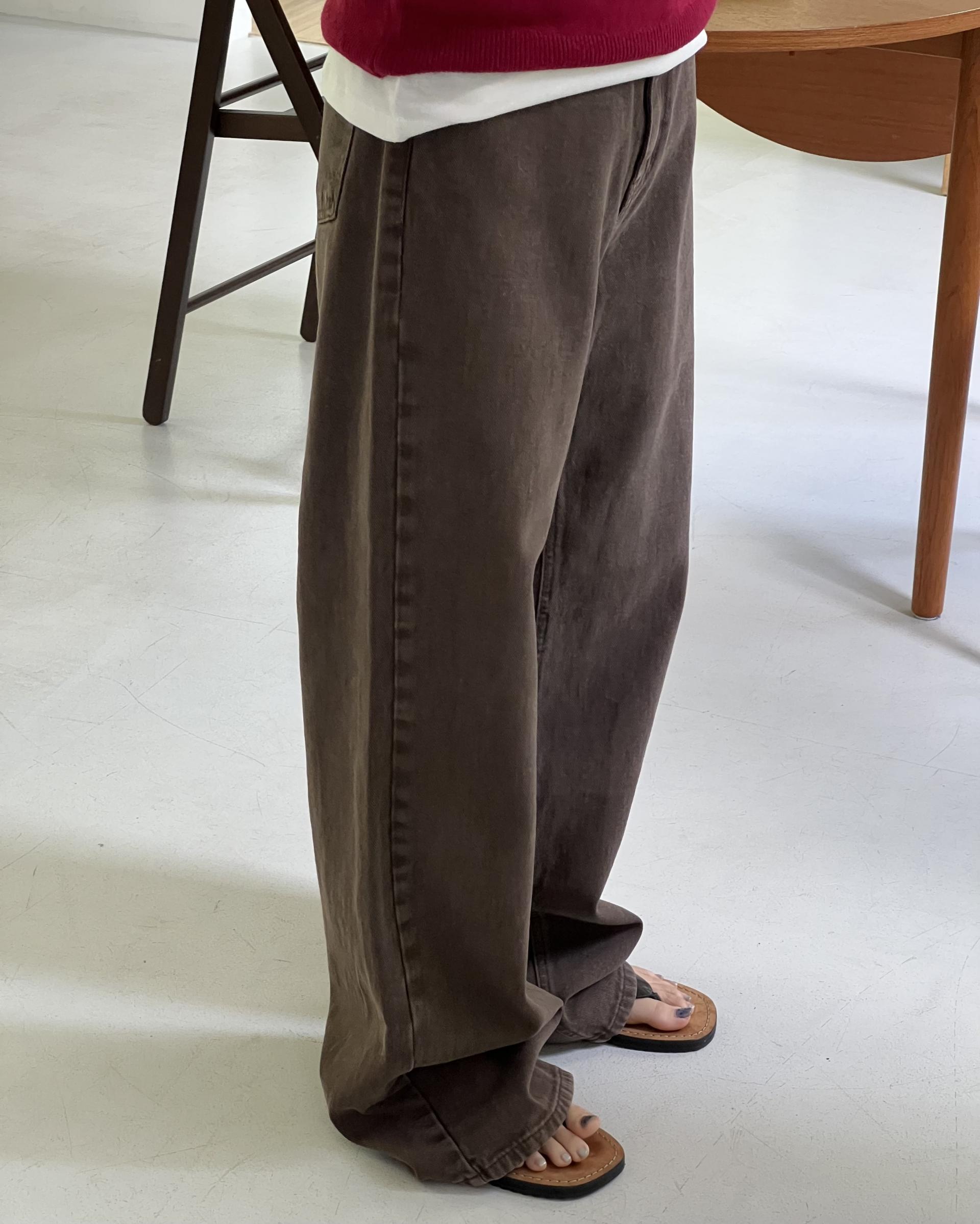 moon dying pants (brown/blue)