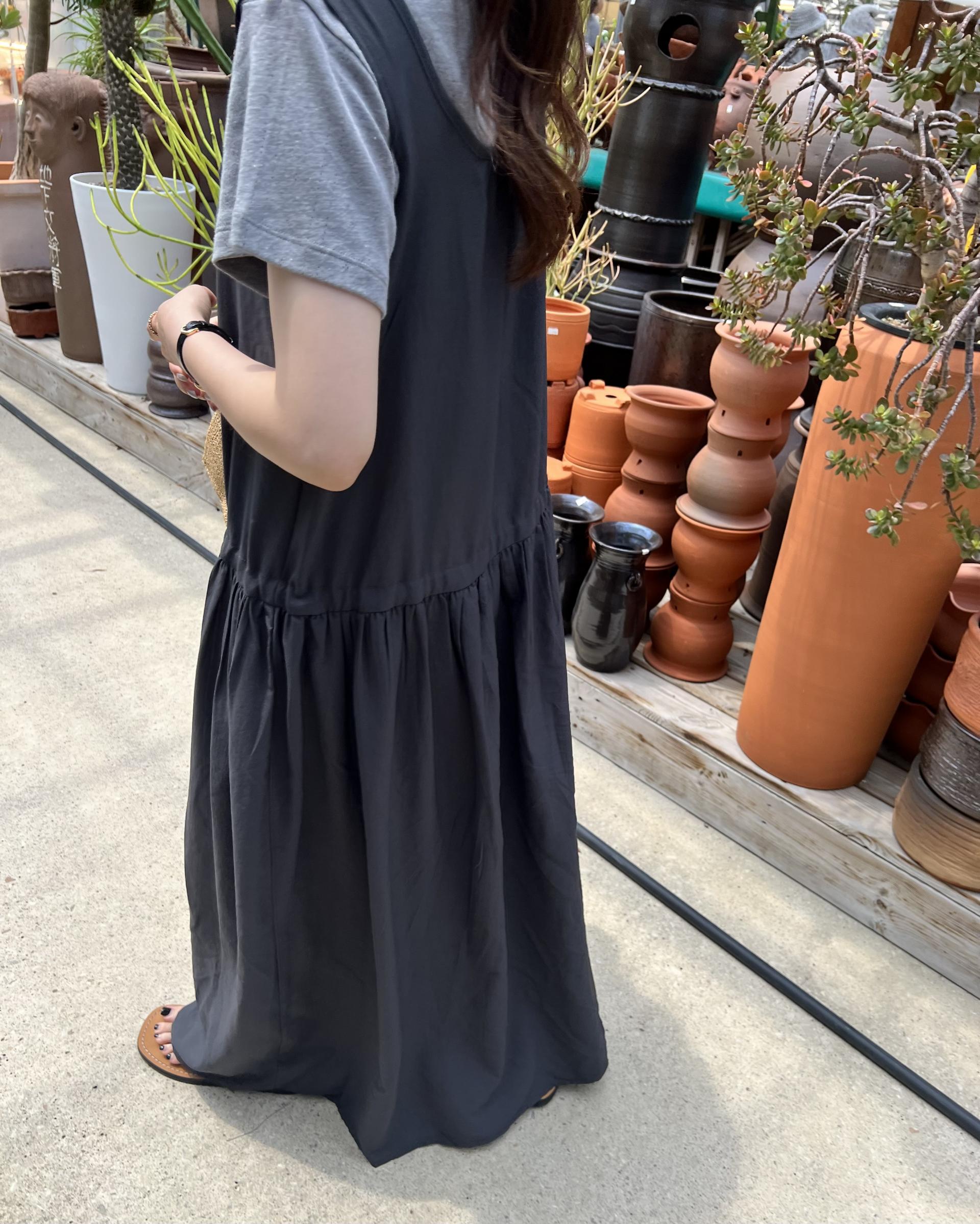 oatmeal dress (charcoal/cream)