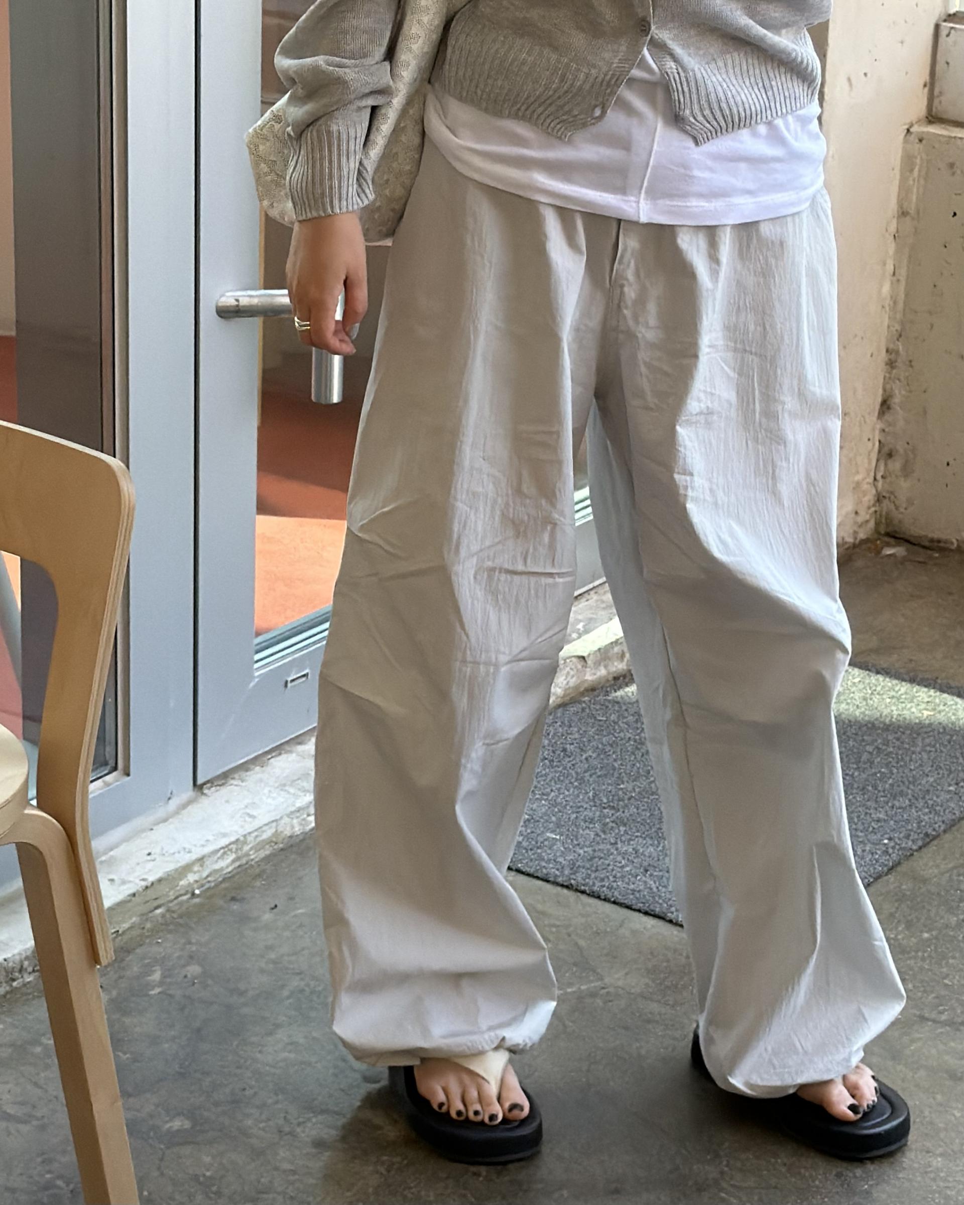 pampas string pants (pale grey)