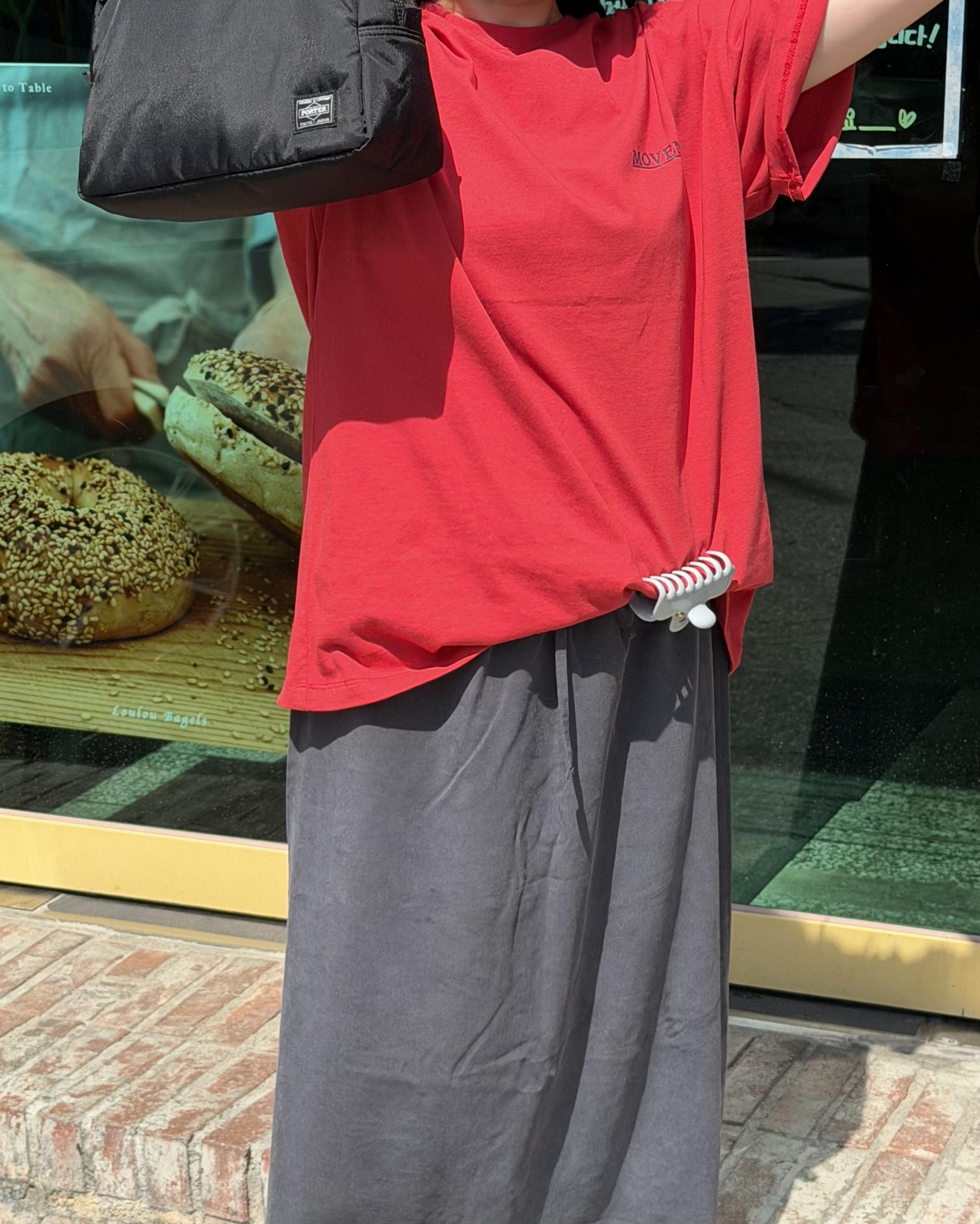 manhattan top (red/charcoal)
