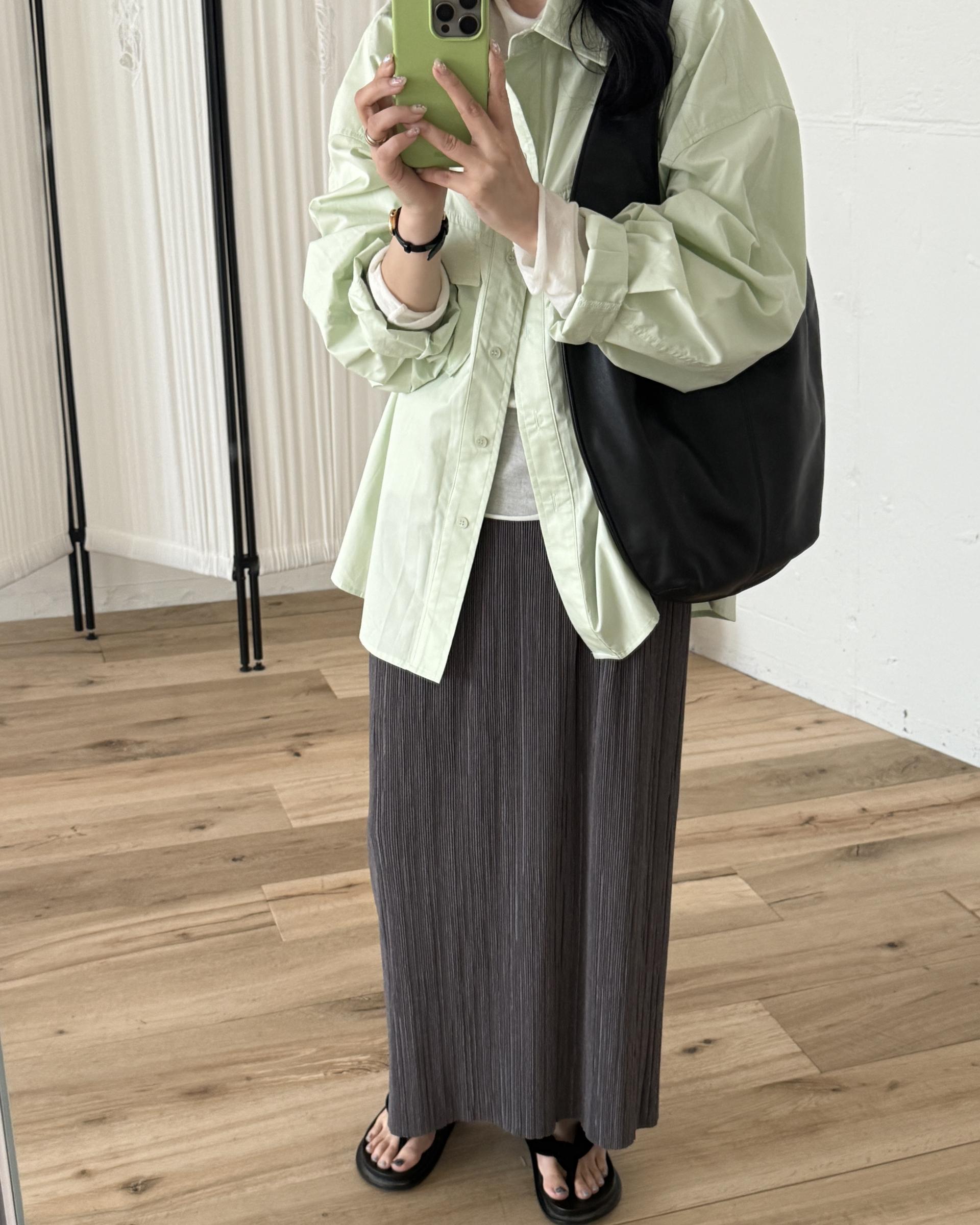 over pocket shirt (mint)