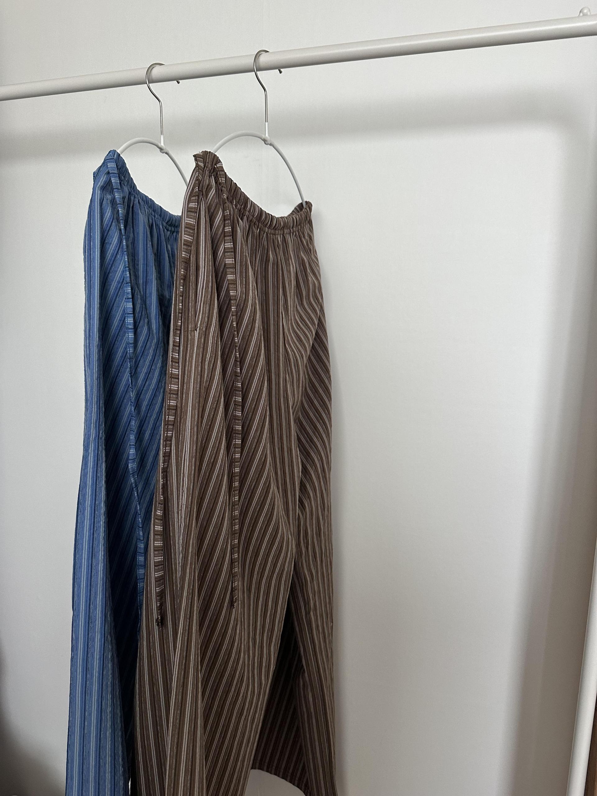 zinny stripe pants (blue/brown)