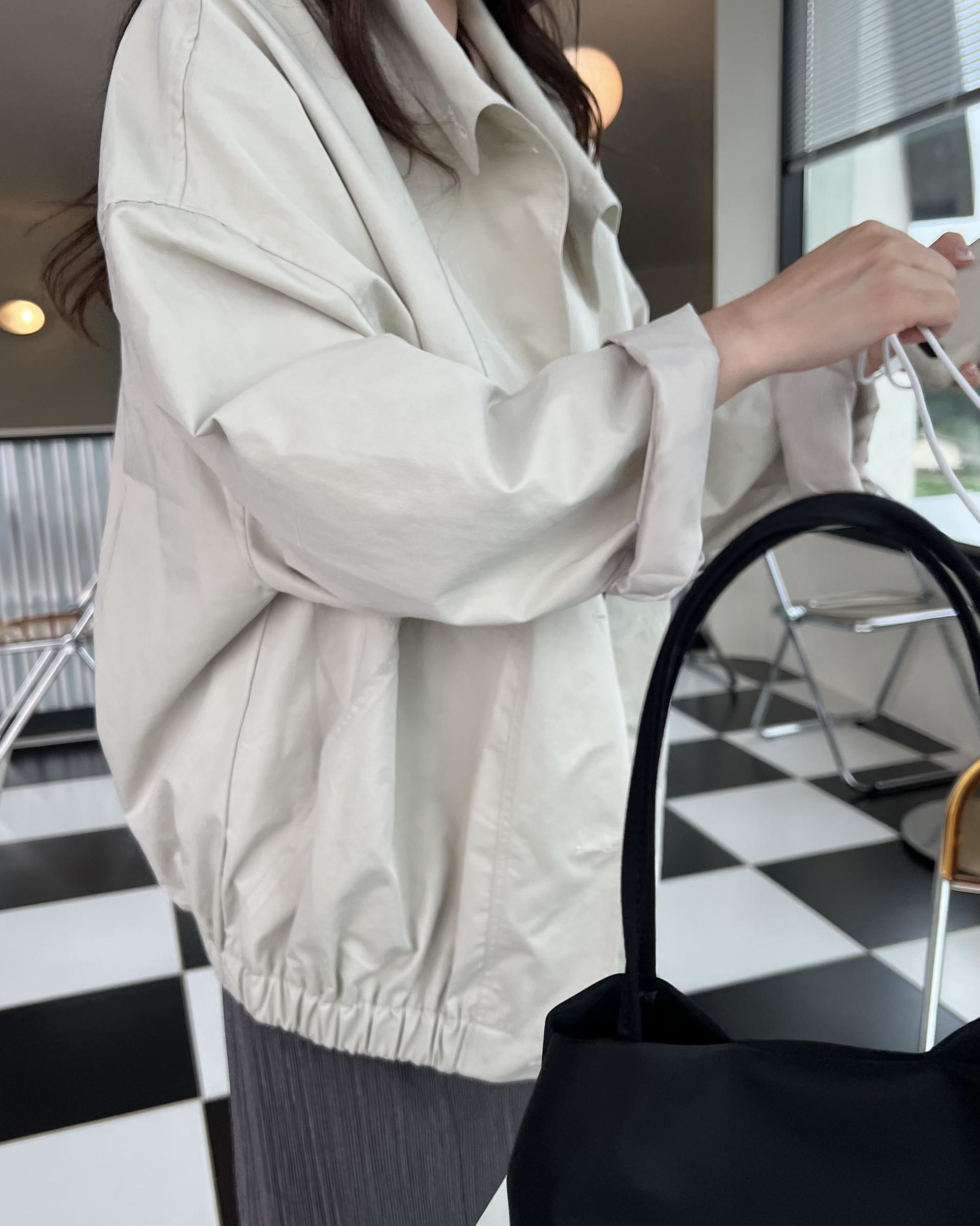 grocery half jumper (cream beige/navy)