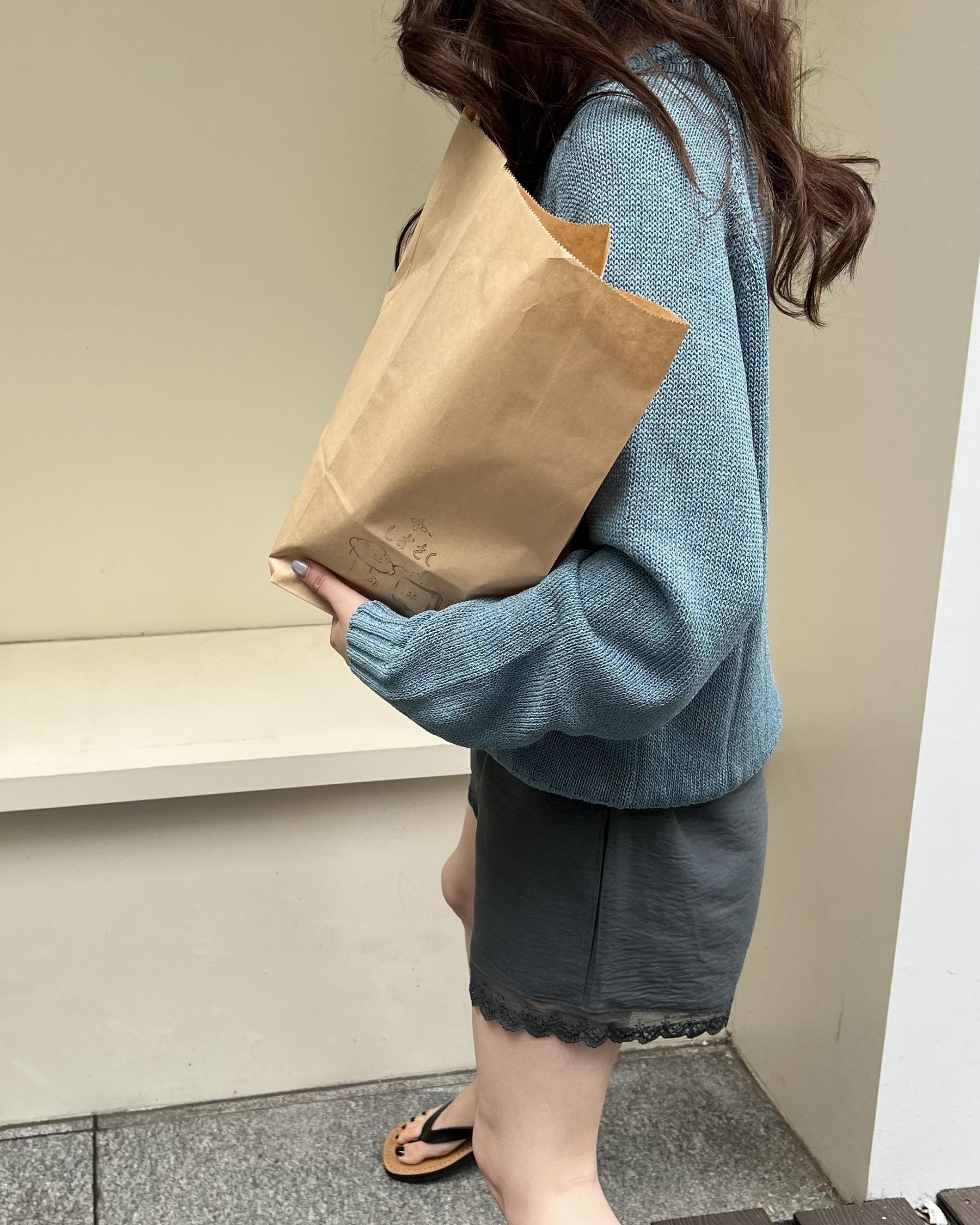 meet round knit(turkish blue/cream)