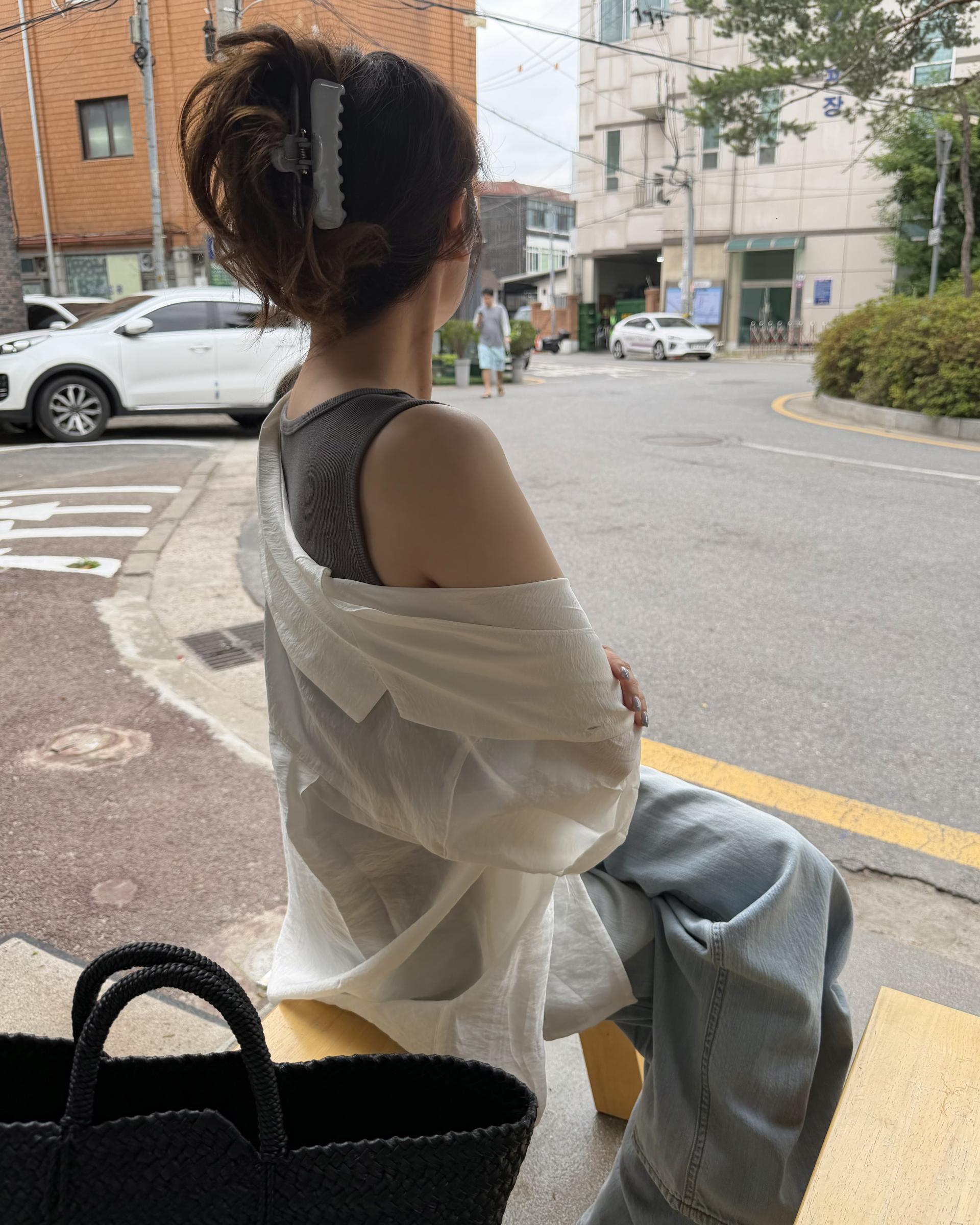 gloss half shirt (cream)