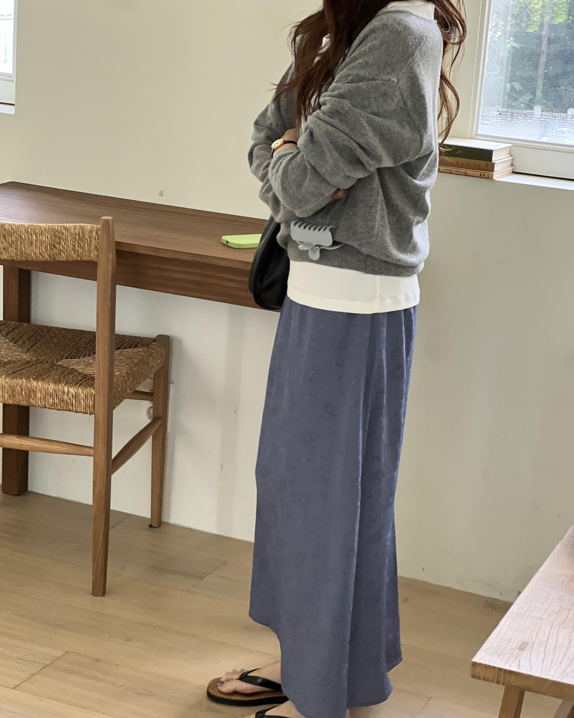 till deep v-neck knit (grey)