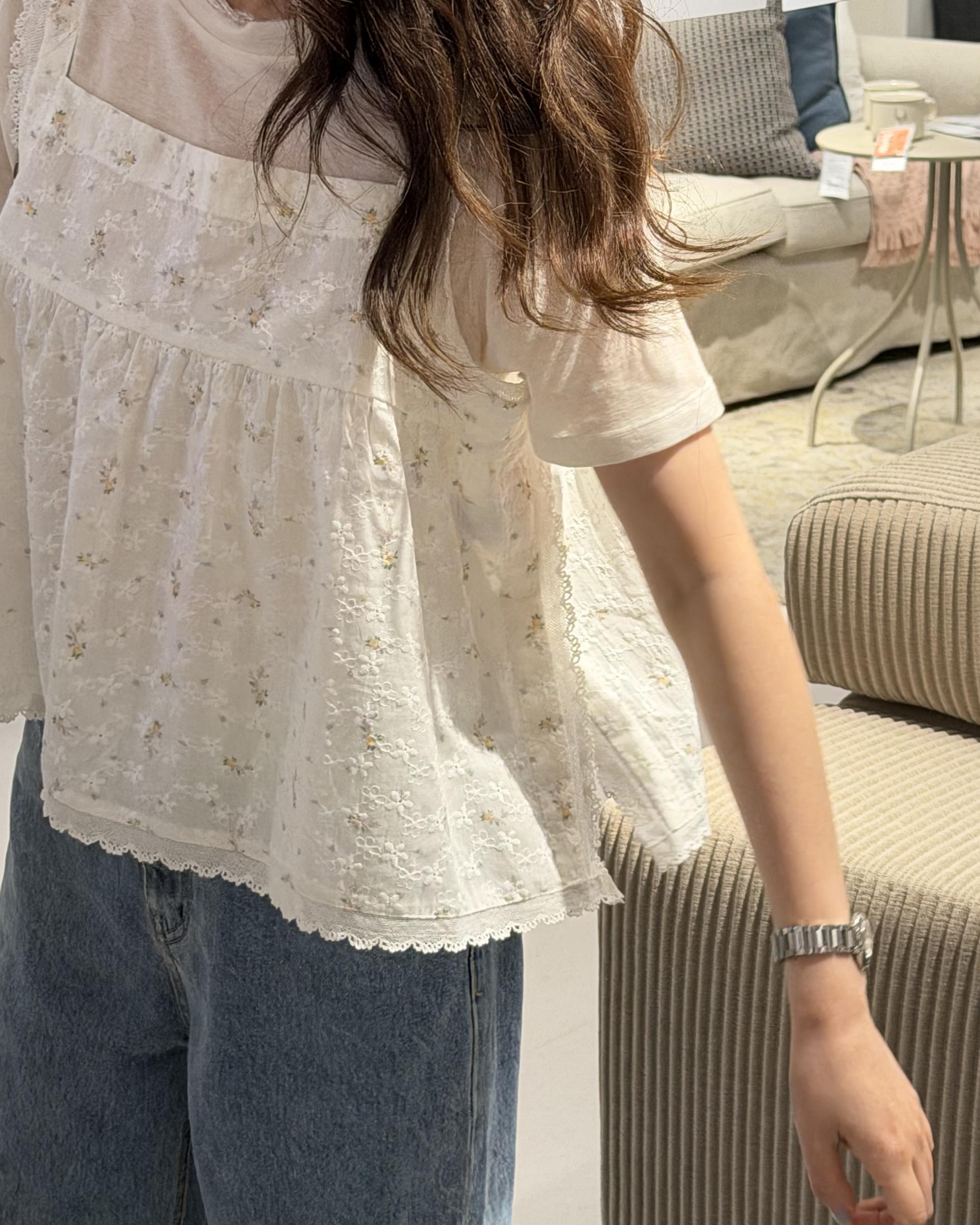 primrose blouse (flower/black)
