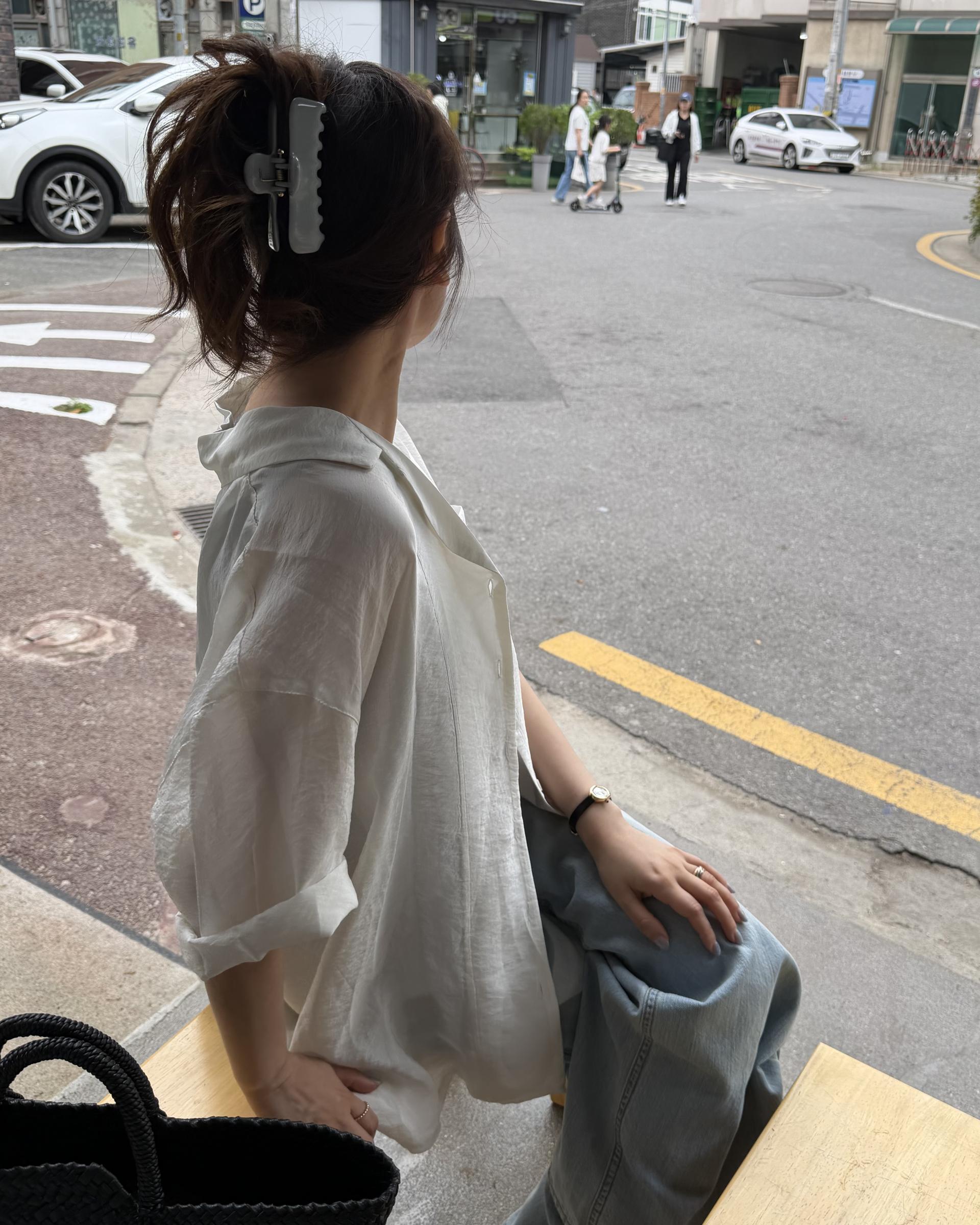 gloss half shirt (cream)
