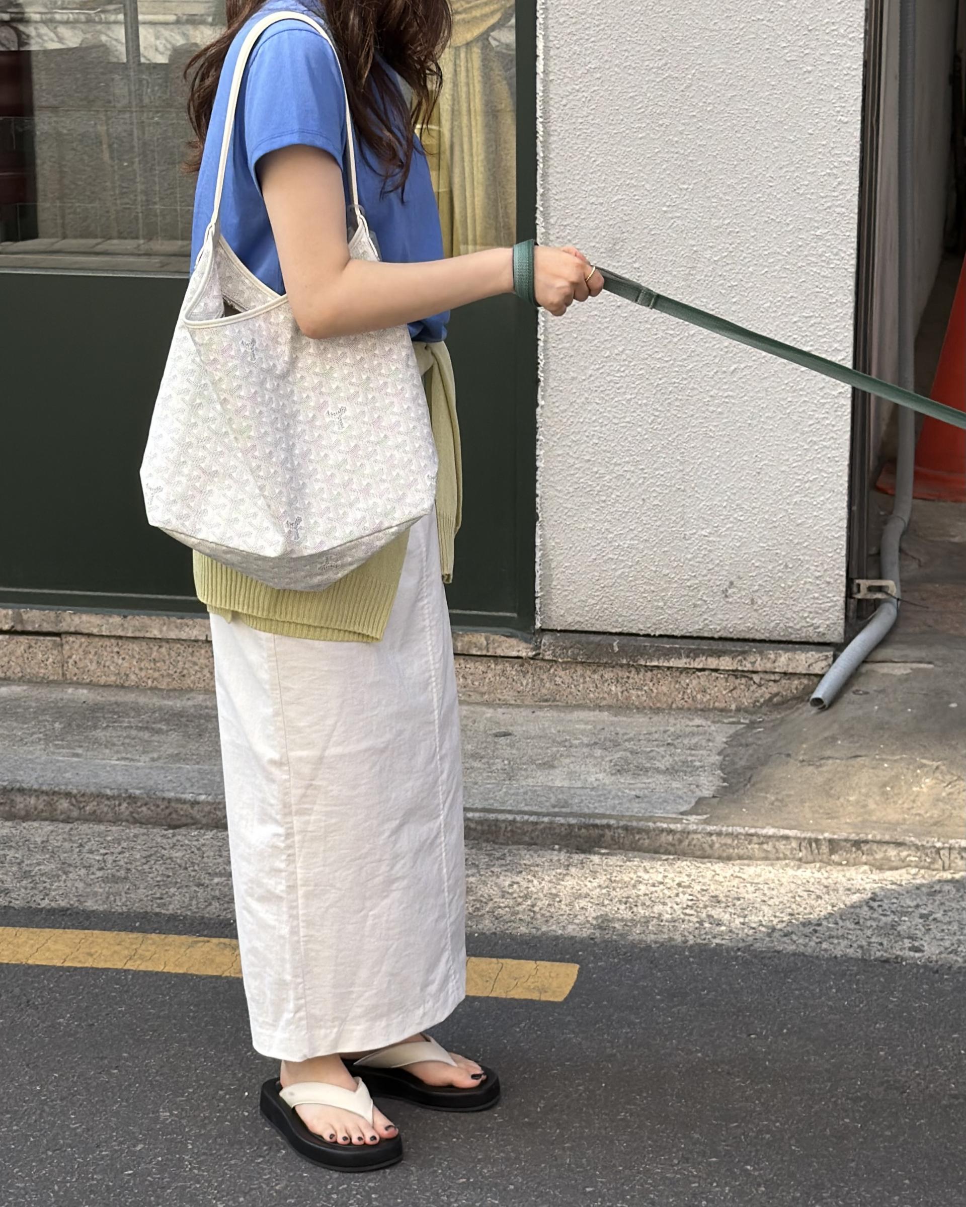 mile top (aqua blue/melange/white) 완
