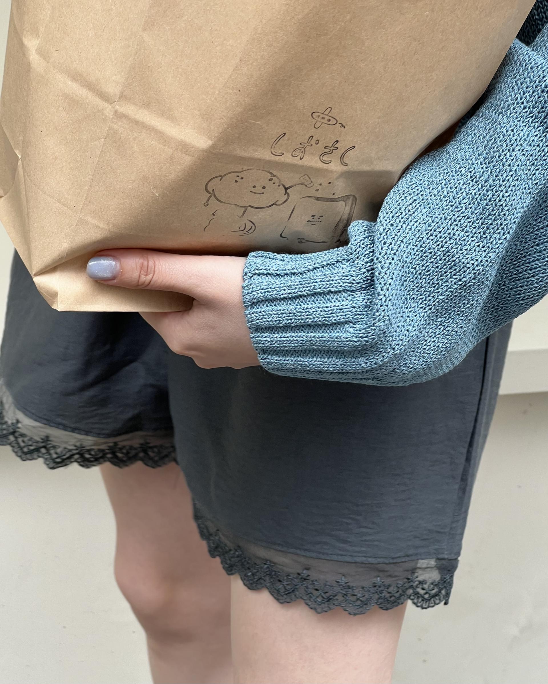 lagoon lace shorts (charcoal/melon/black)