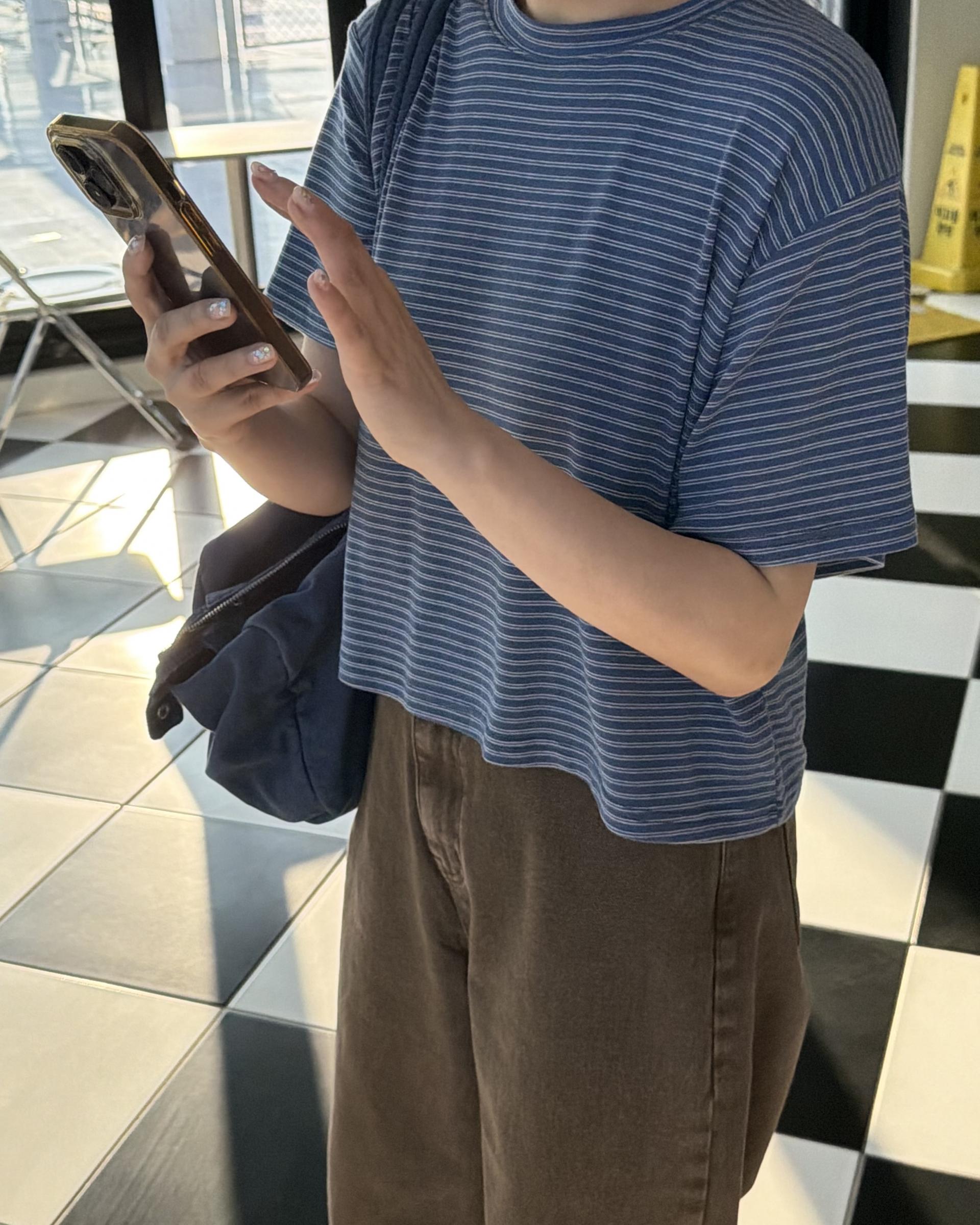 moon dying pants (brown/blue)