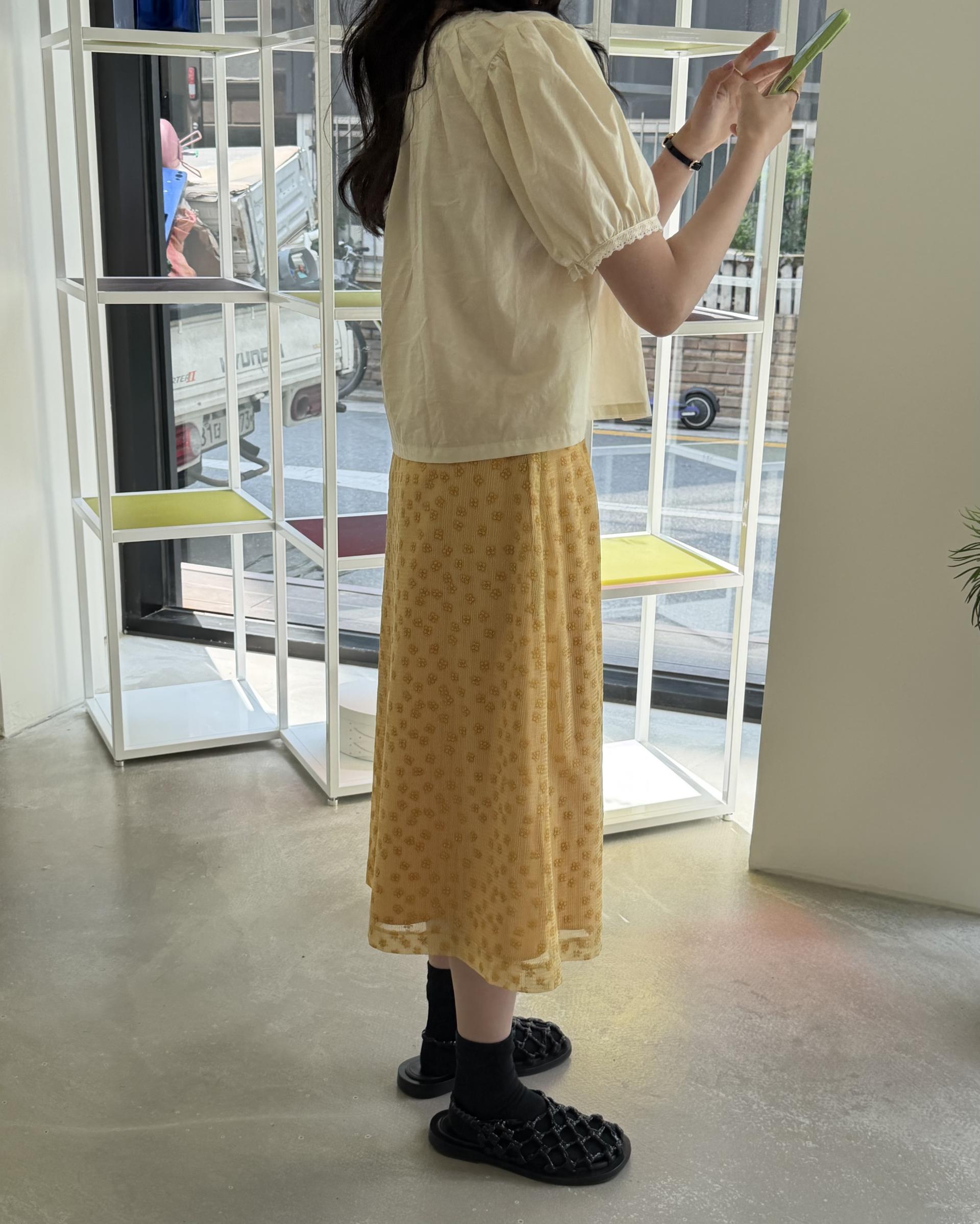 flan lace blouse (cream/ivory)