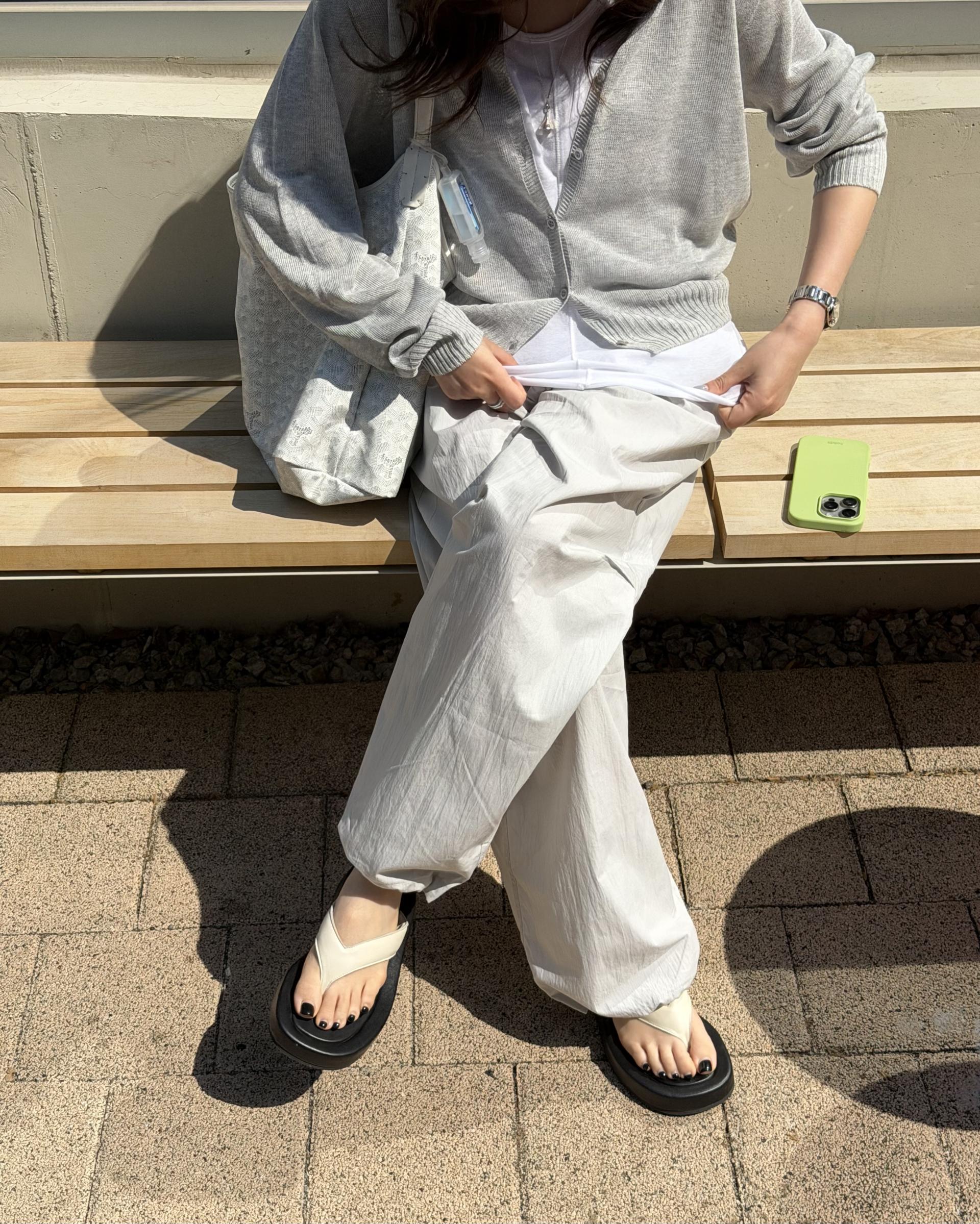 pampas string pants (pale grey)