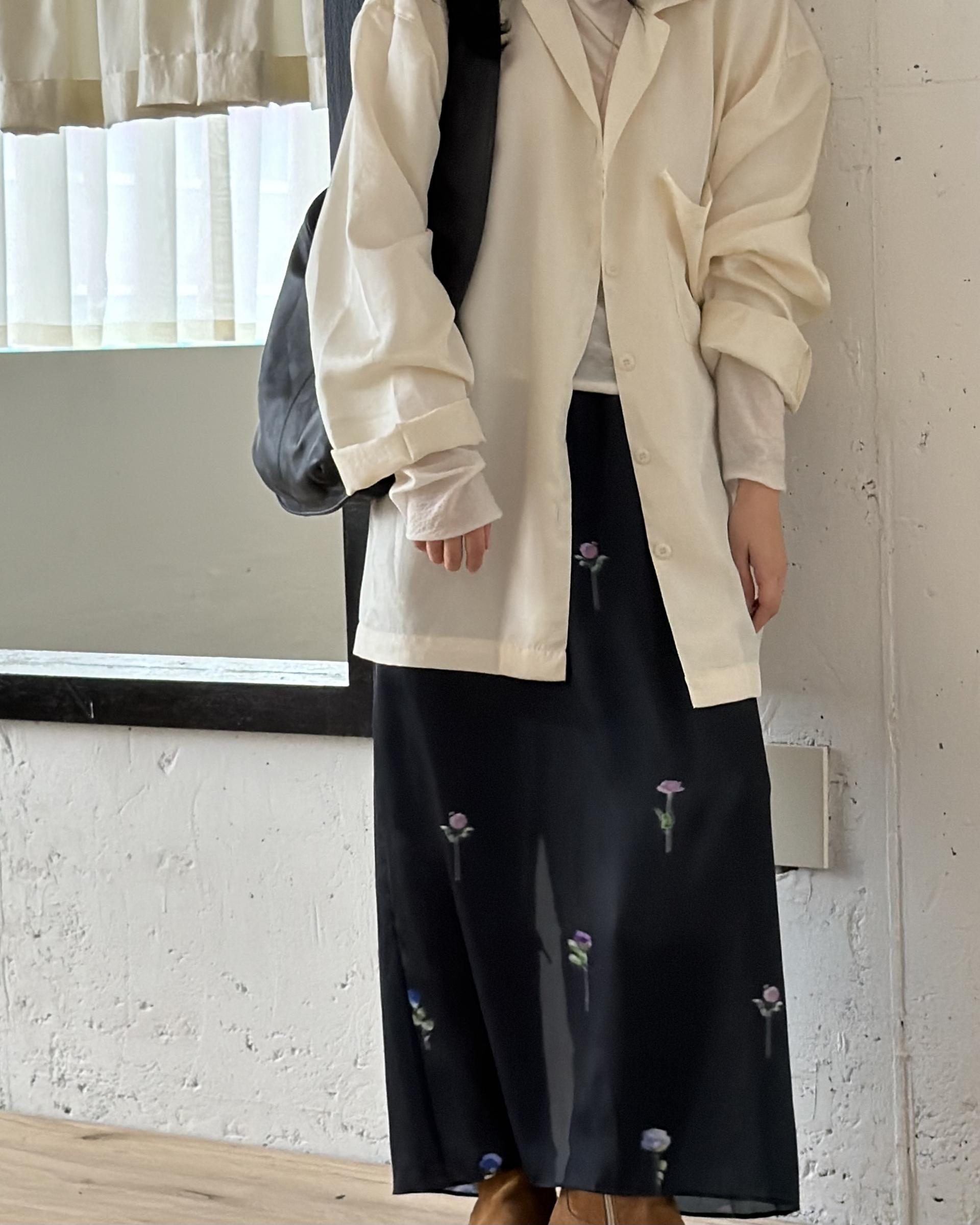 domingo flower skirt (sky blue)