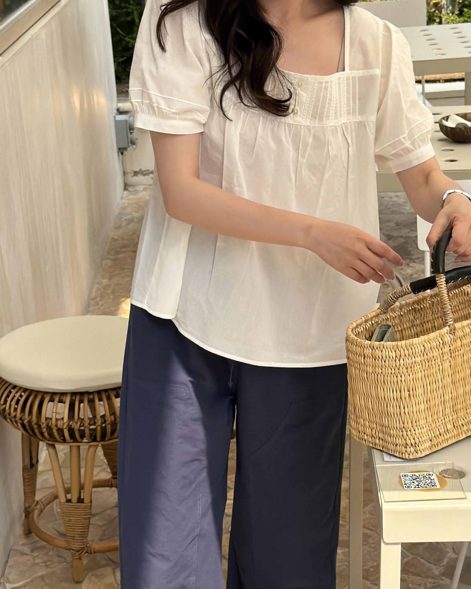 helen blouse (navy/white)