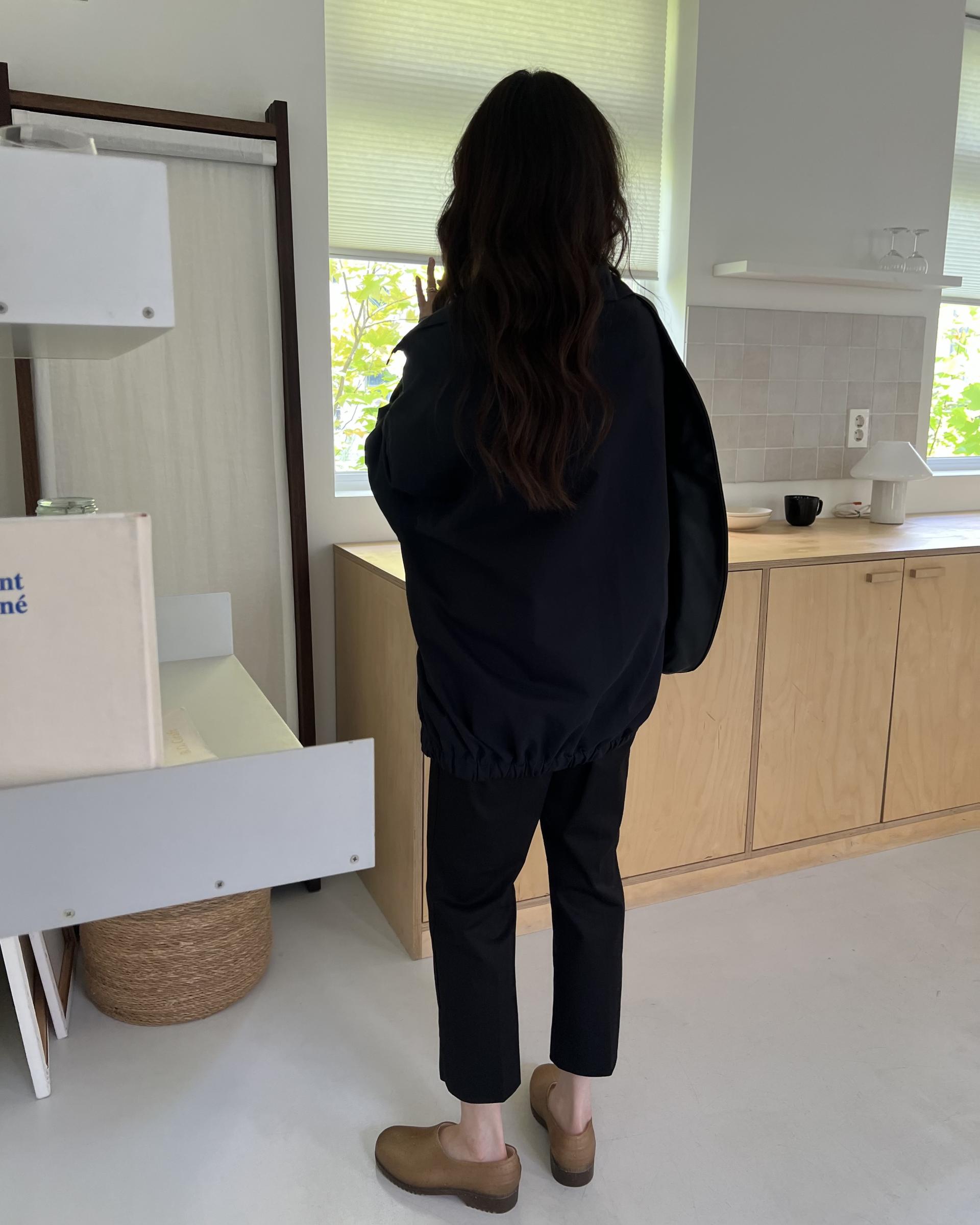grocery half jumper (cream beige/navy)