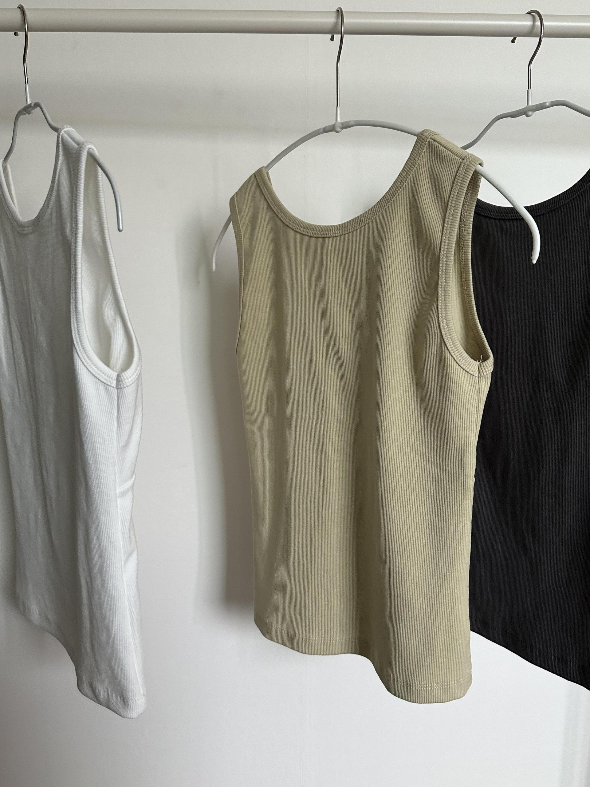 sand sleeveless (charcoal/white/olive)
