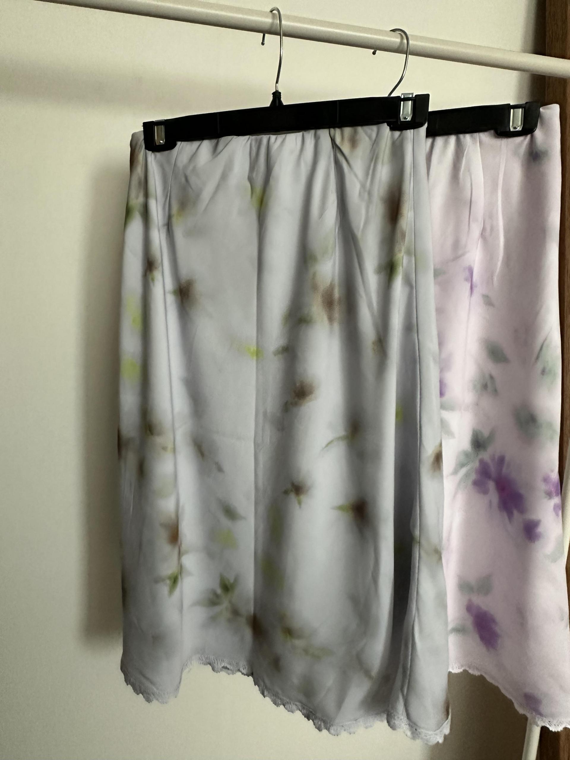 palette lace skirt (grey/purple)