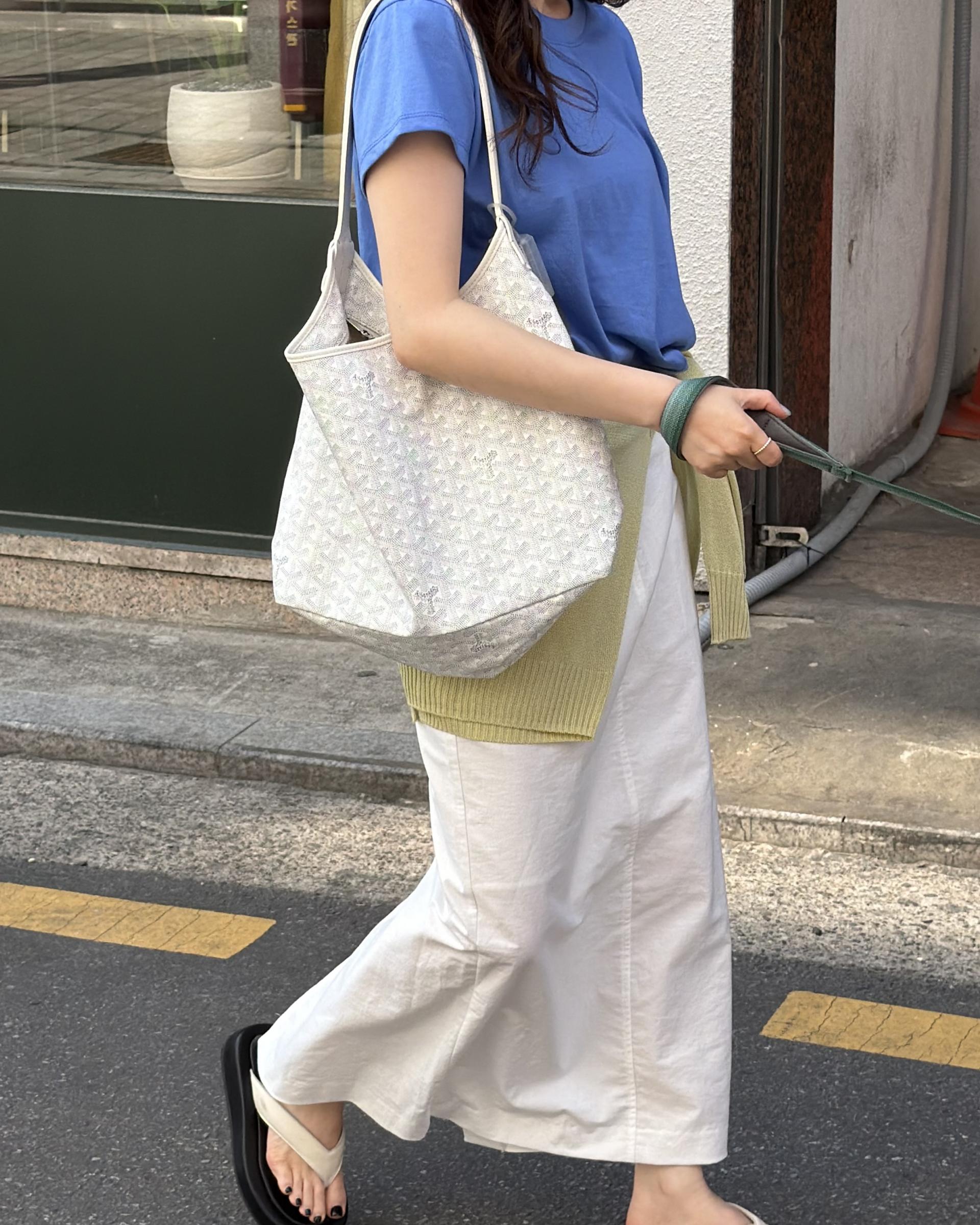 mile top (aqua blue/melange/white) 완