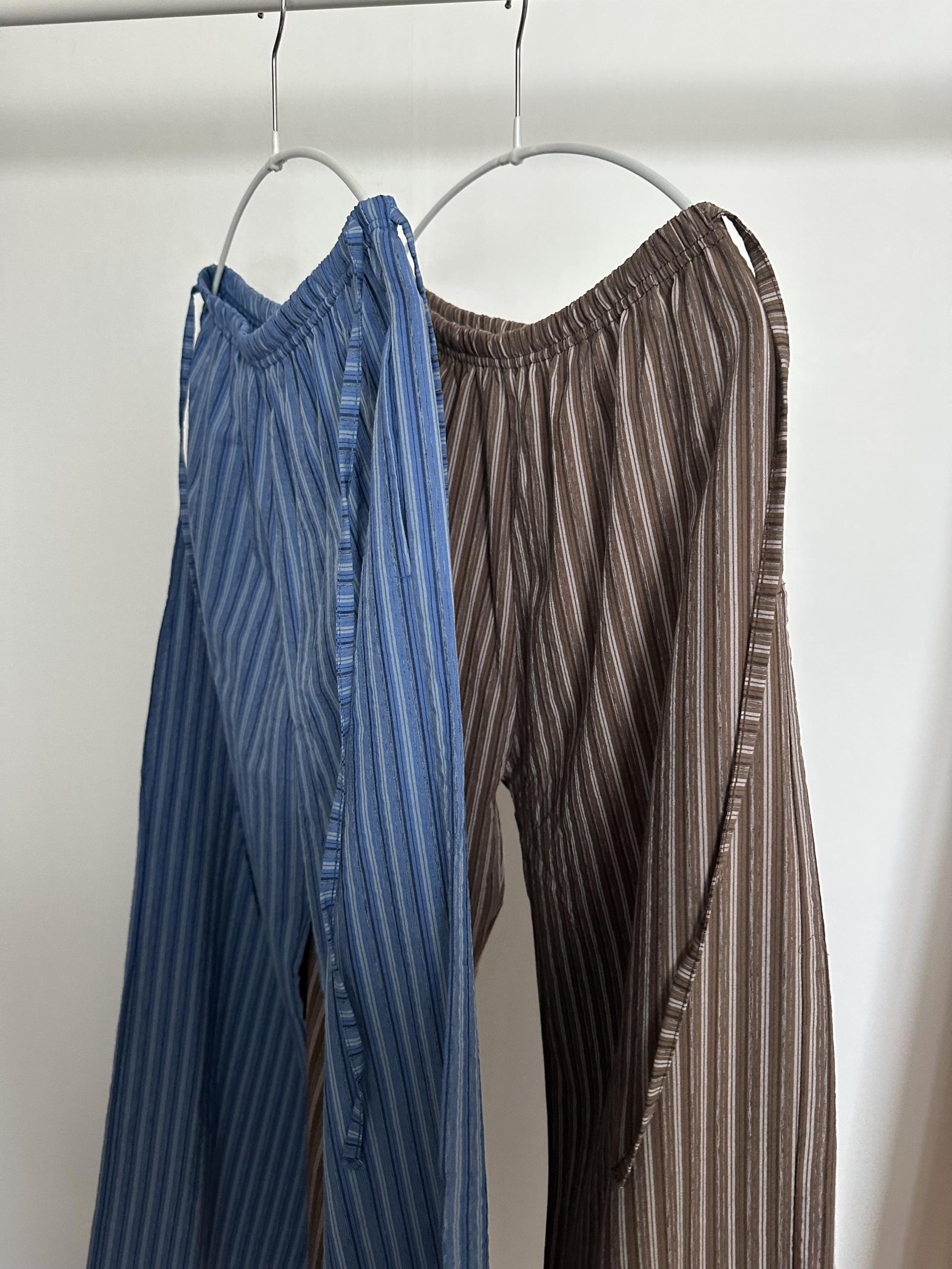 zinny stripe pants (blue/brown)