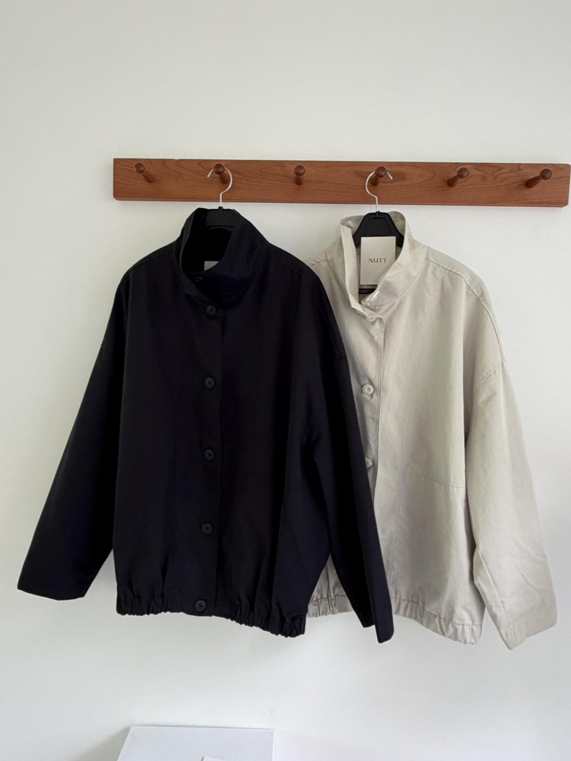 half jumper (cream beige/navy)