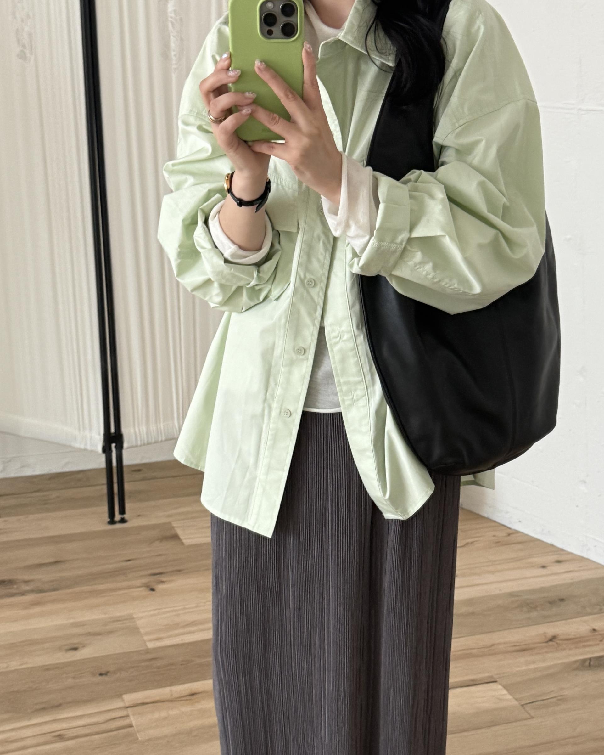 over pocket shirt (mint)