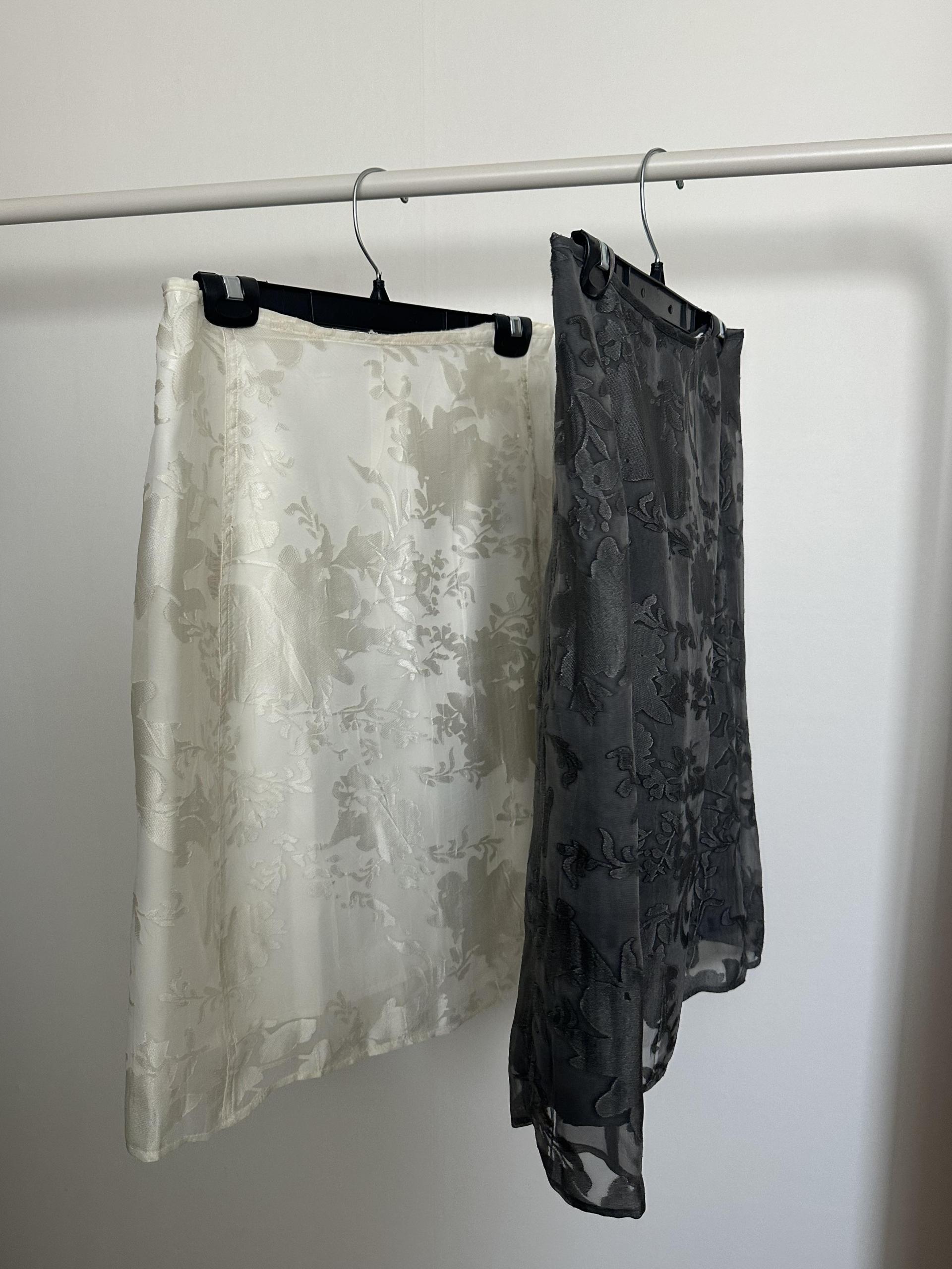 gloria midi skirt (charcoal/cream)