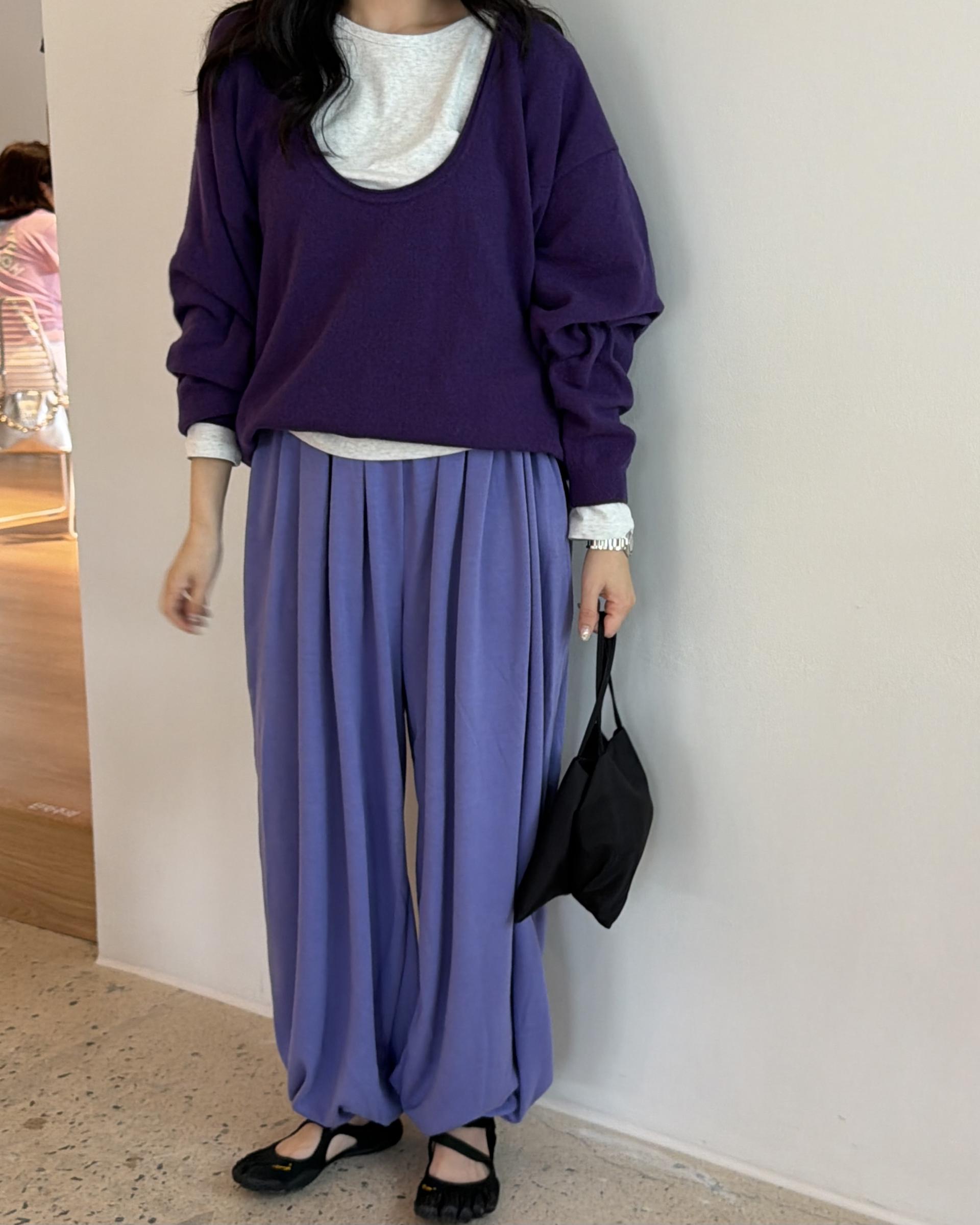 savanna harem pants (purple/charcoal/grey)