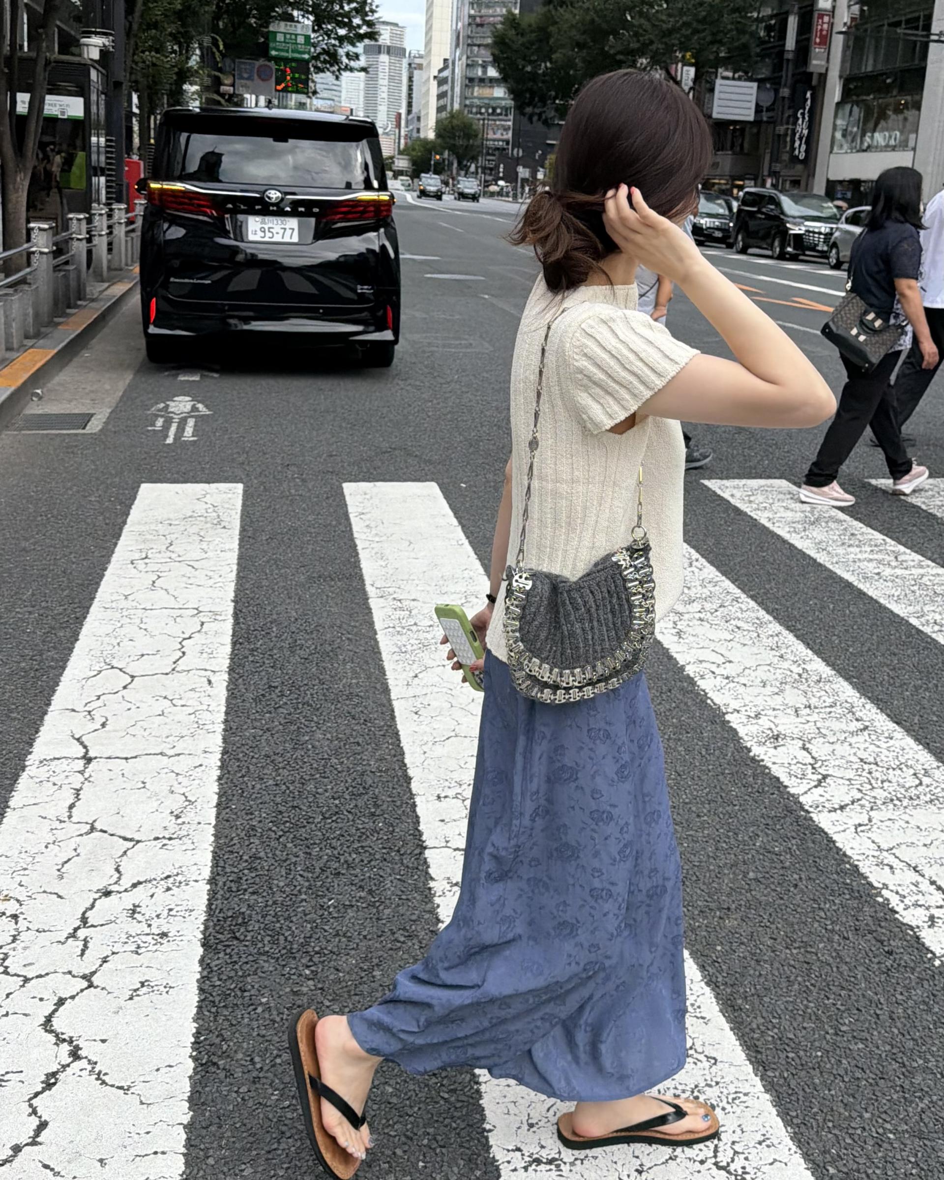 emma half knit (cream/pale grey/charcoal)