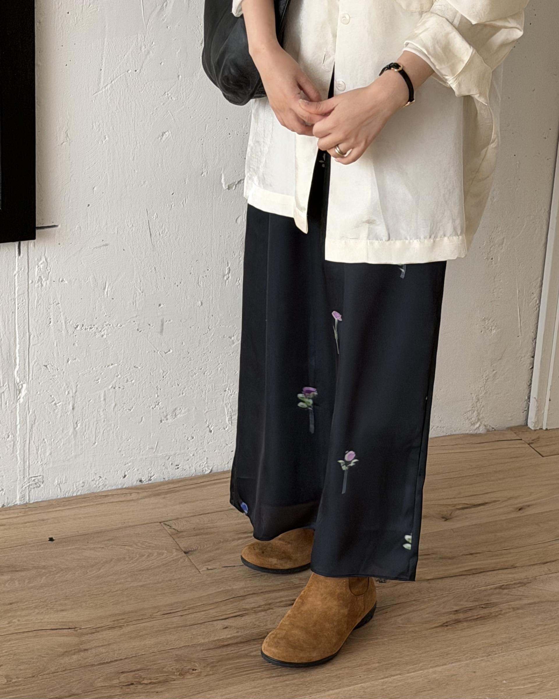 domingo flower skirt (sky blue)