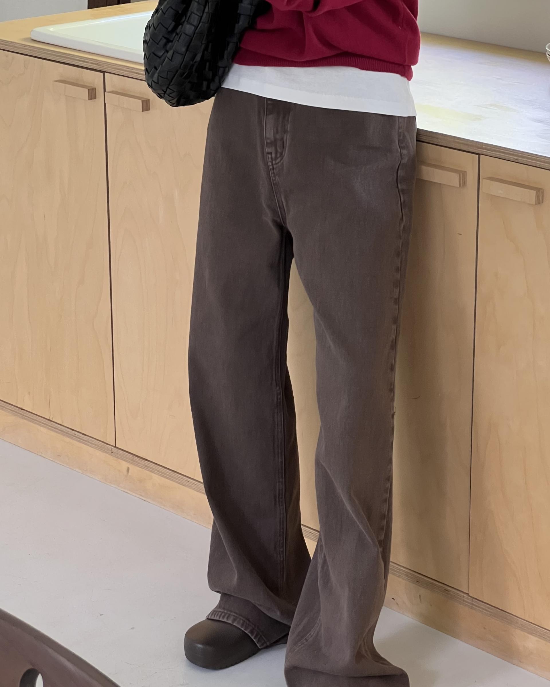 moon dying pants (brown/blue)