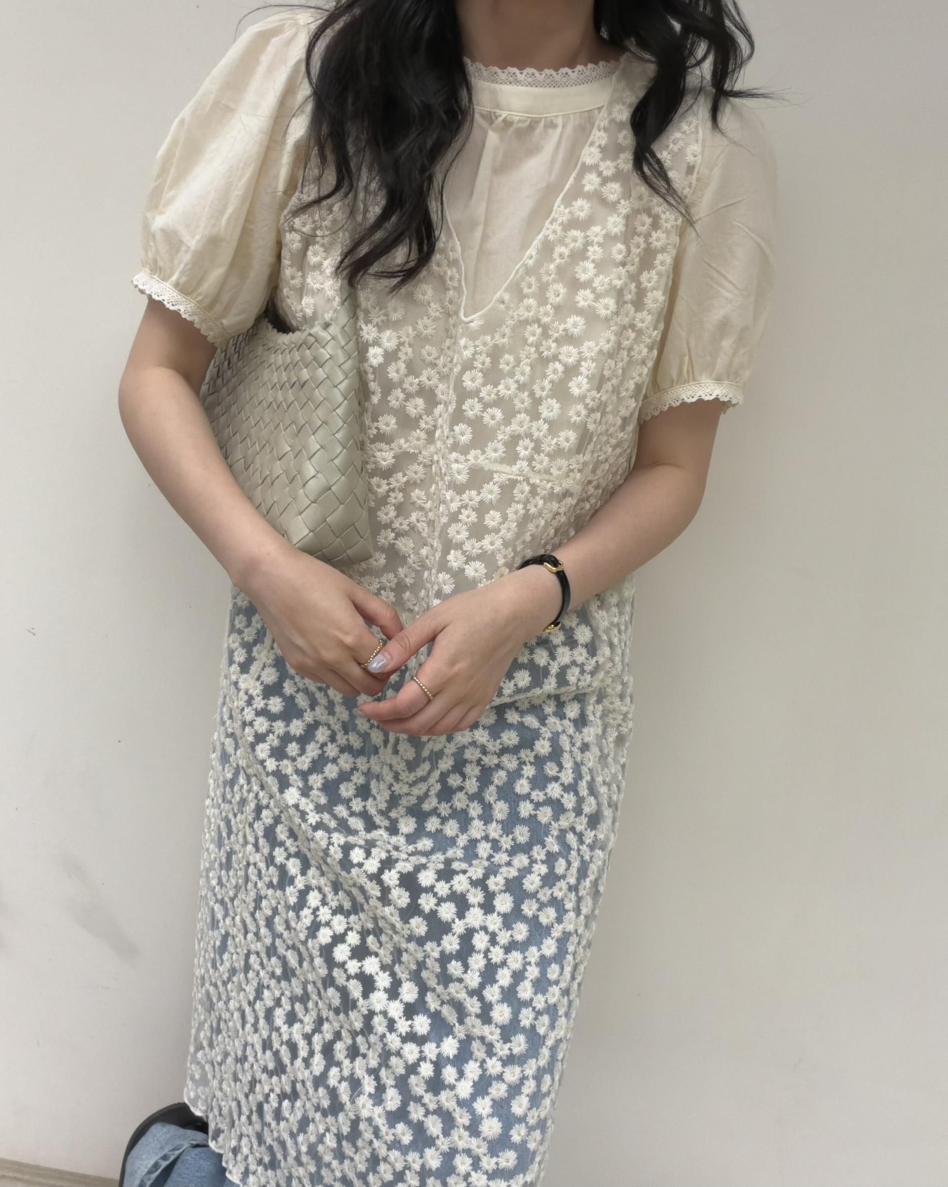 flan lace blouse (cream/ivory)