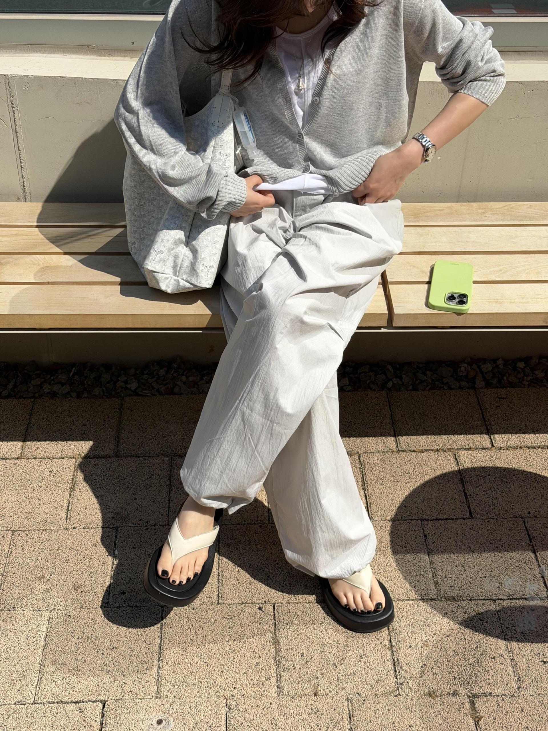pampas string pants (pale grey)