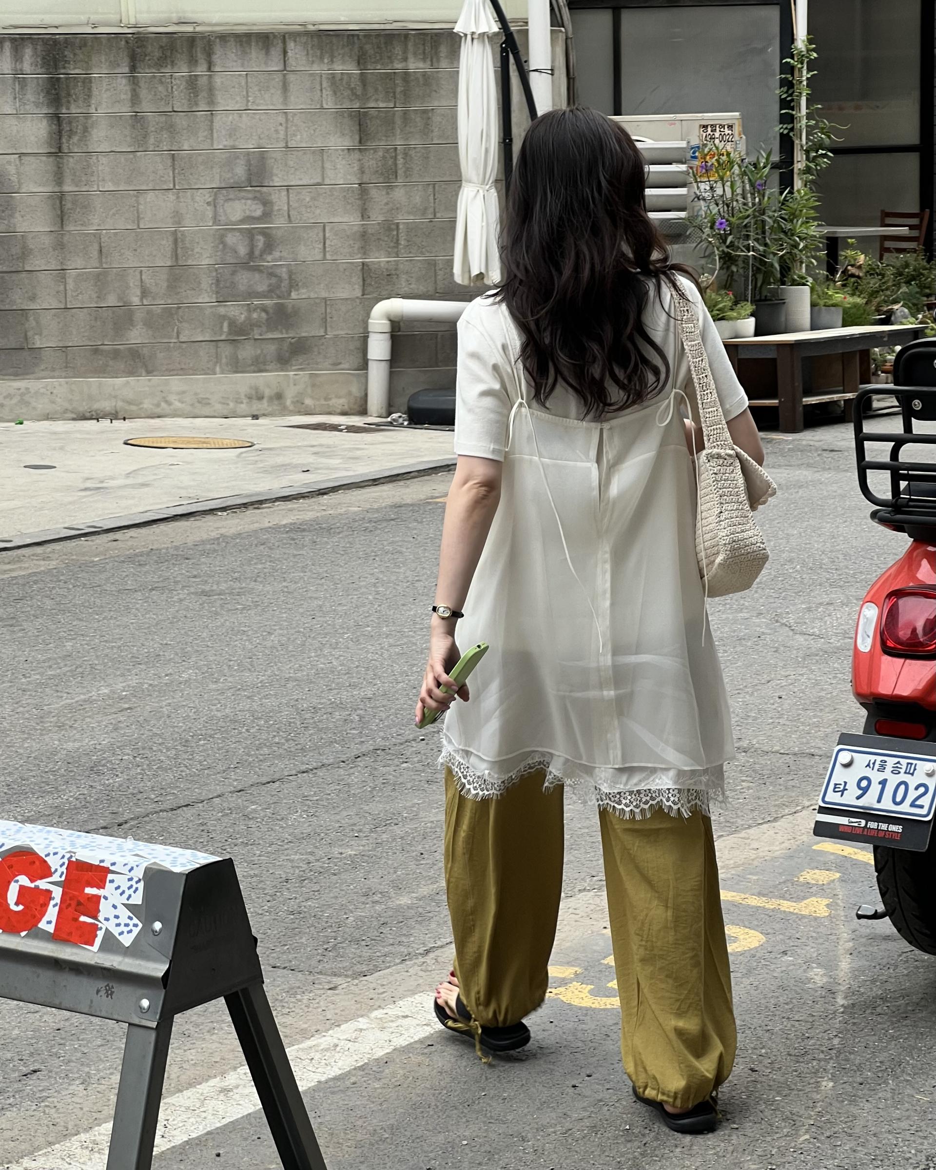 boat linen pants (purple/green)