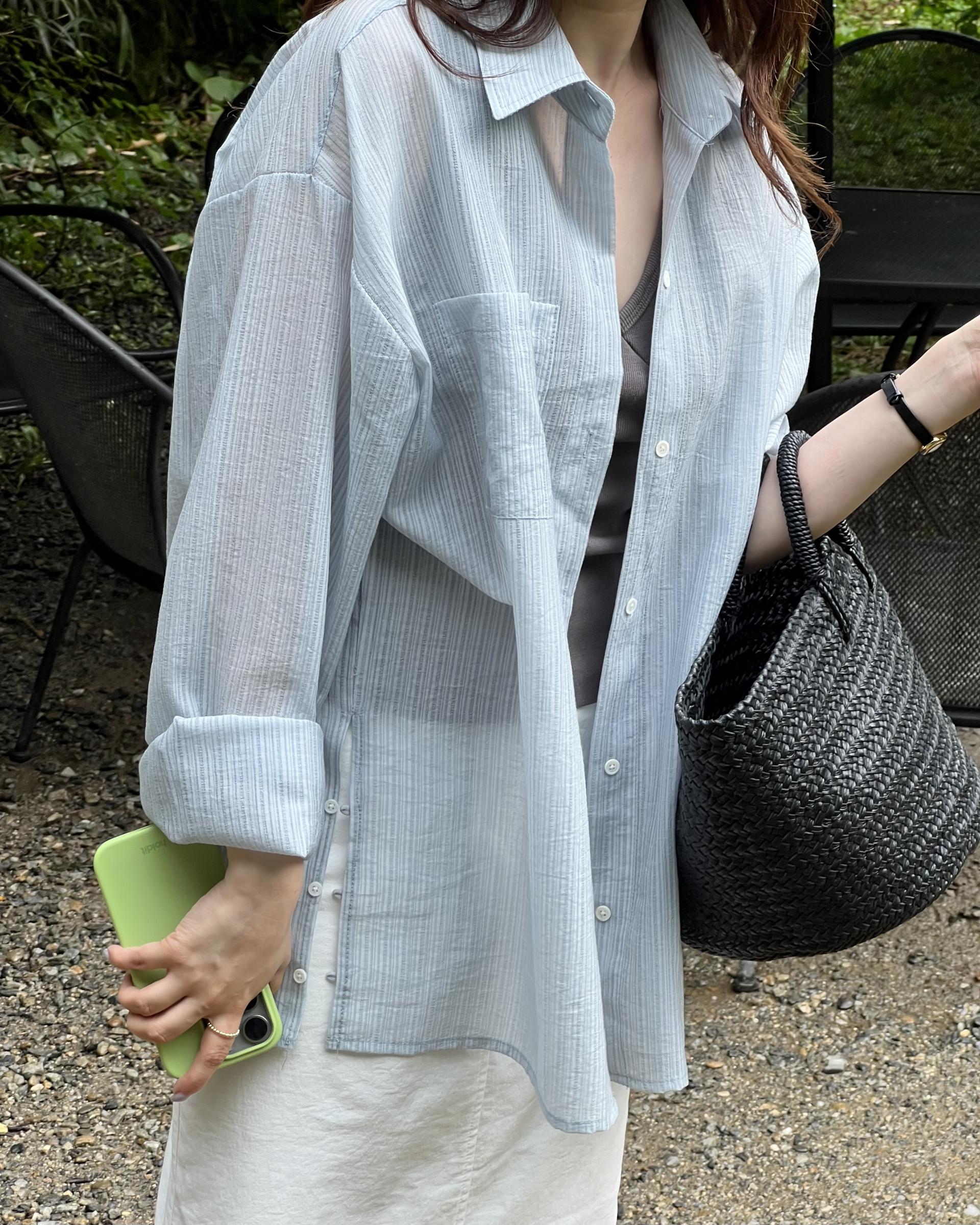 siena stripe shirt (blue/white)