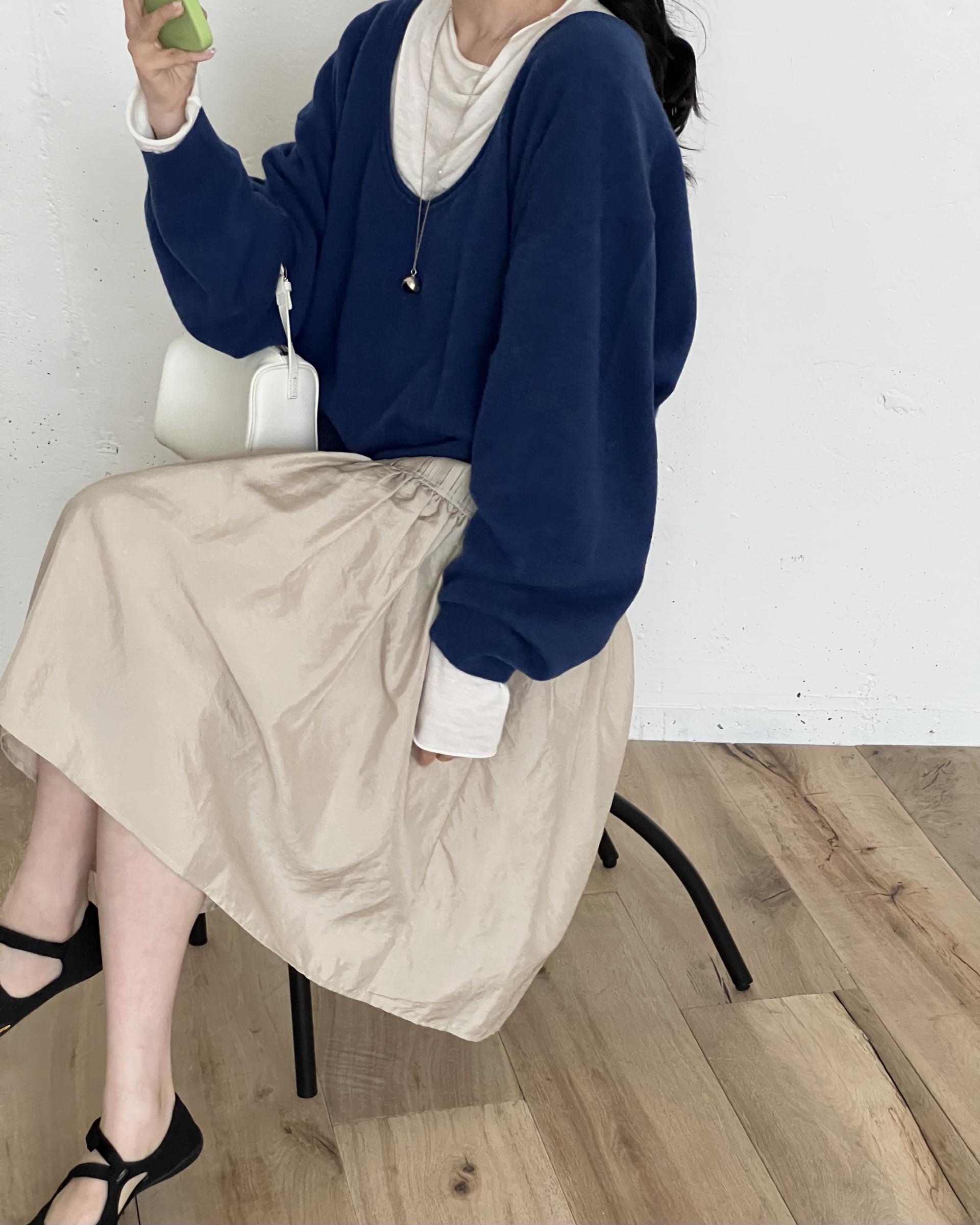 fuego u-neck knit (purple/charcoal/blue)