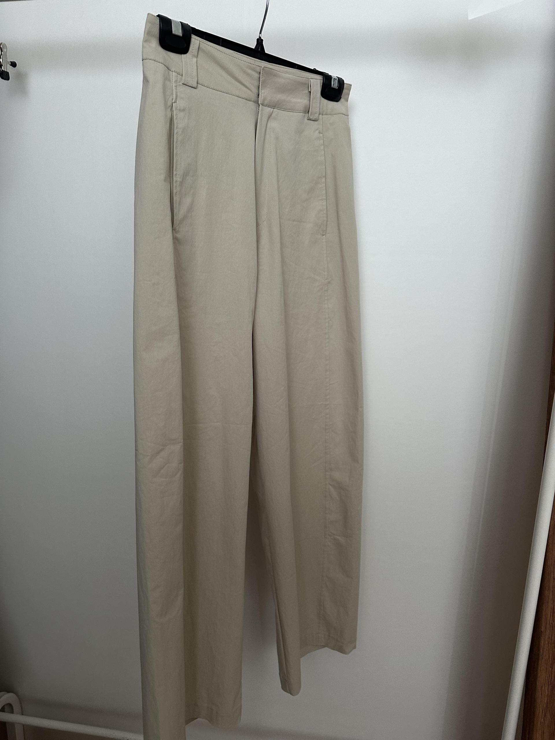 sand cotton pants (milk beige)