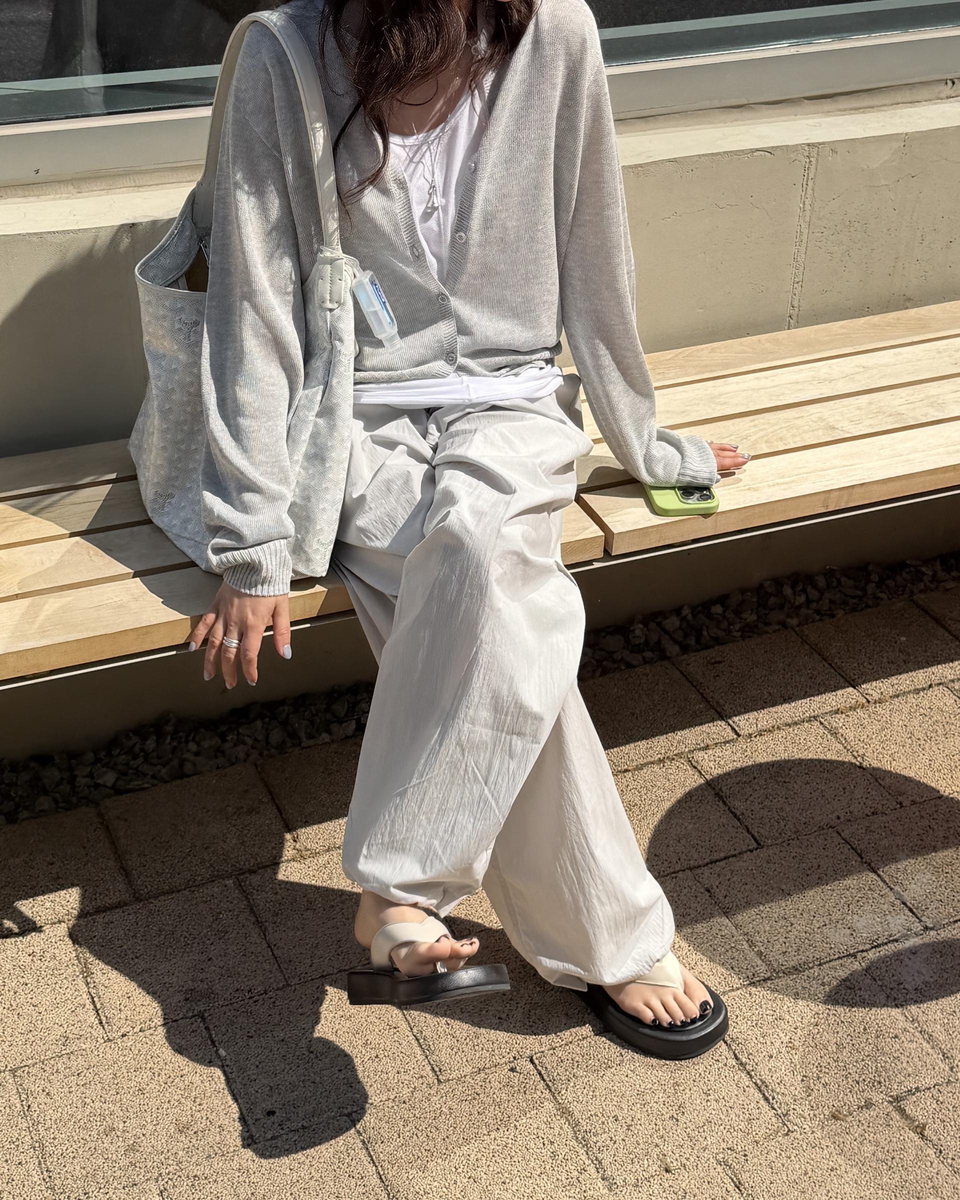 pampas string pants (pale grey)